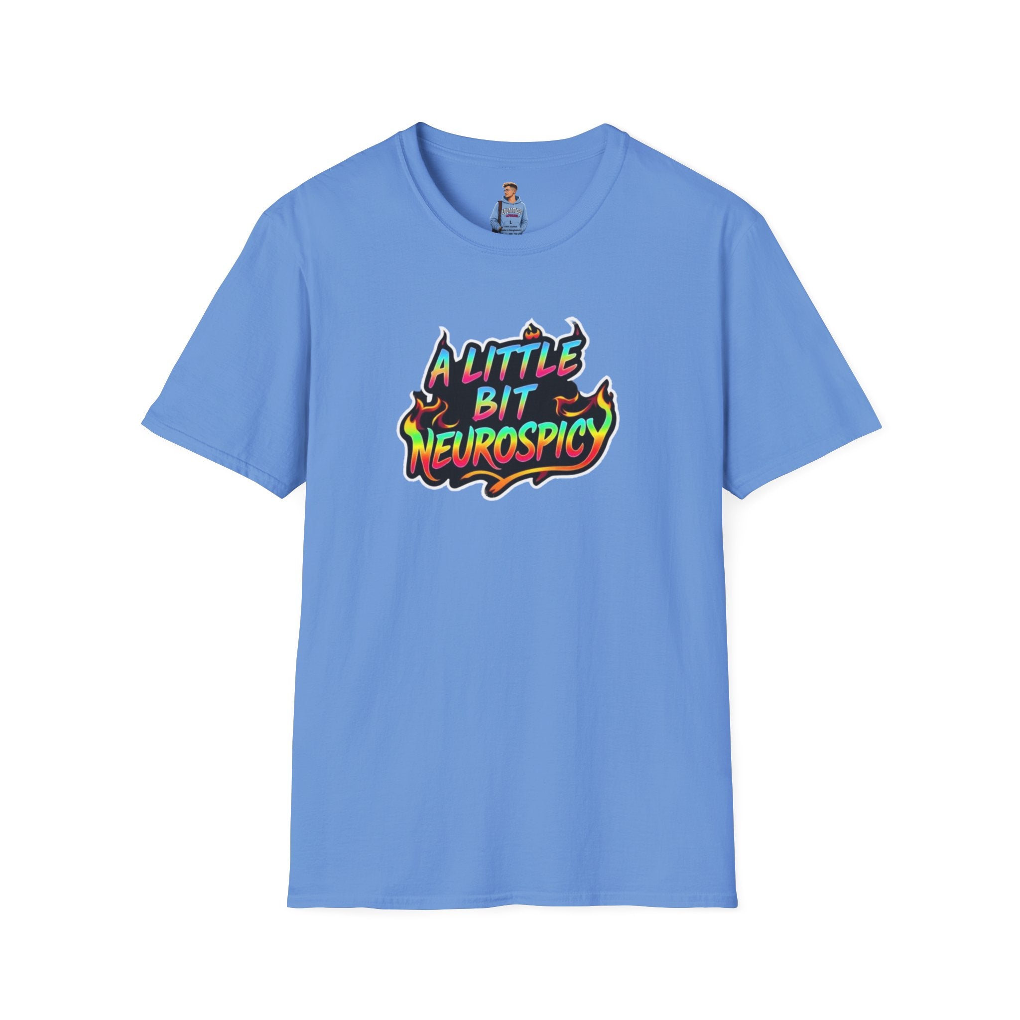 A Little Bit Neurospicy Unisex Softstyle T-Shirt - Fun & Quirky Graphic Tee for Neurodivergent Awareness