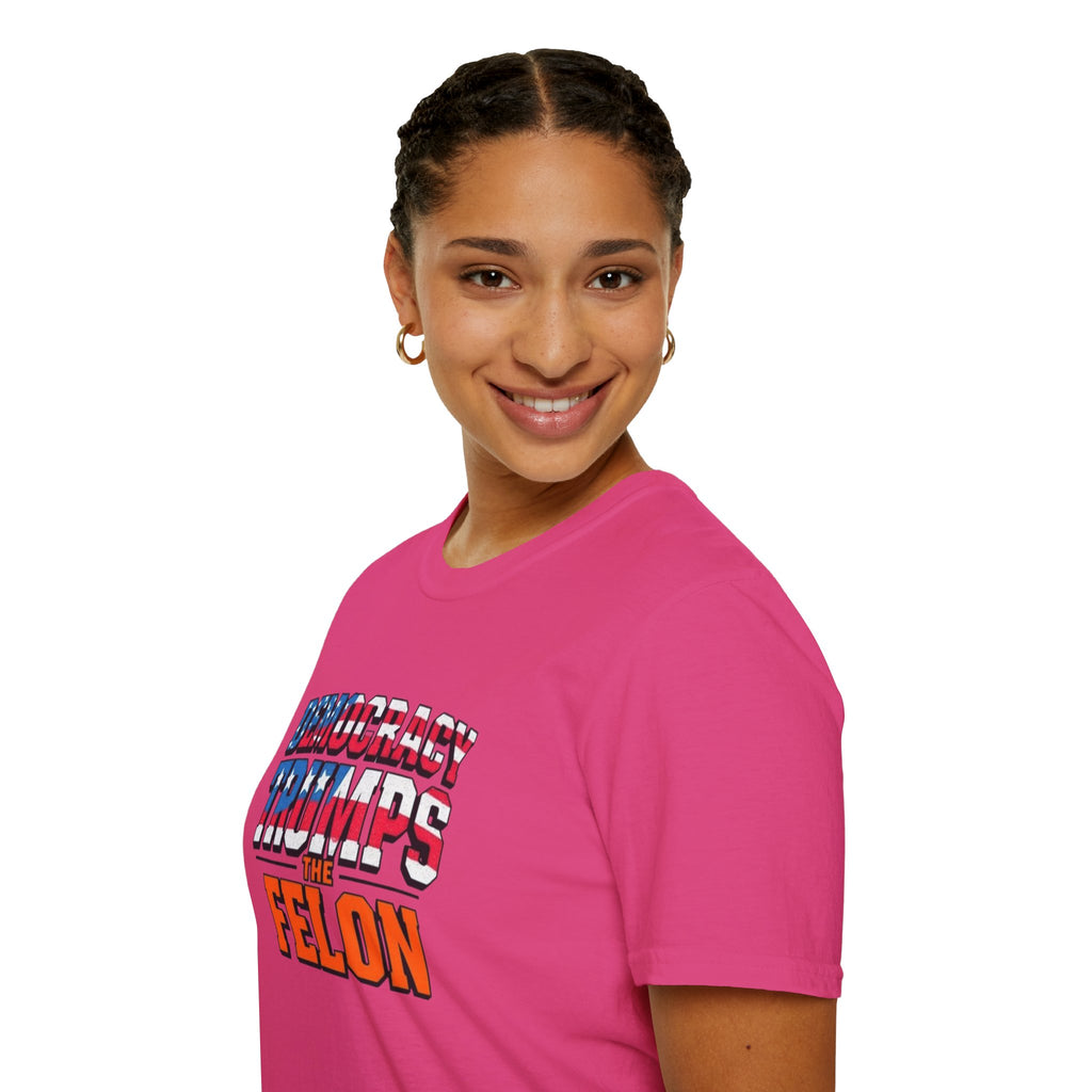 Democracy Trumps the Felon Graphic Tee