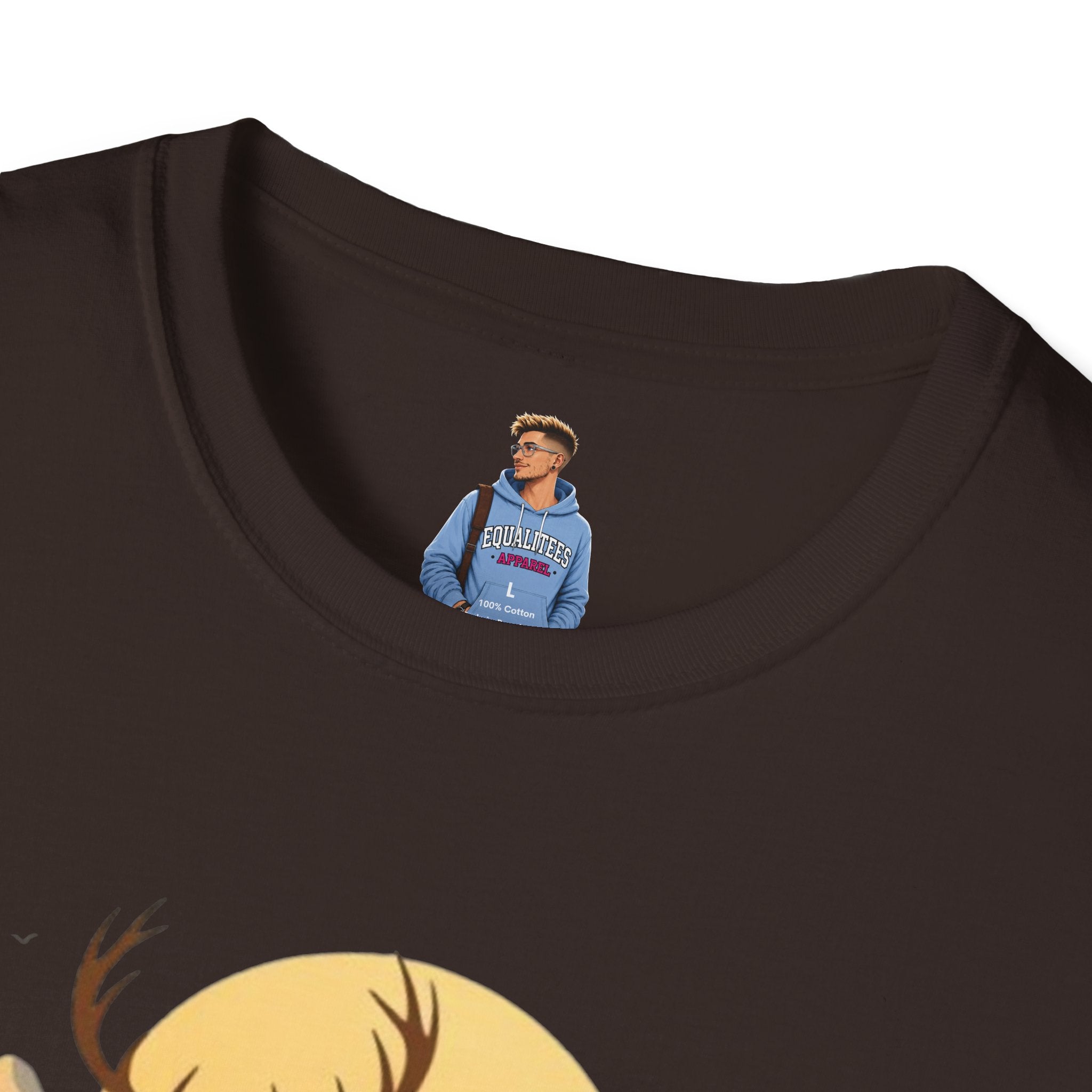 Mountain Sunset Deer Unisex Softstyle T-Shirt