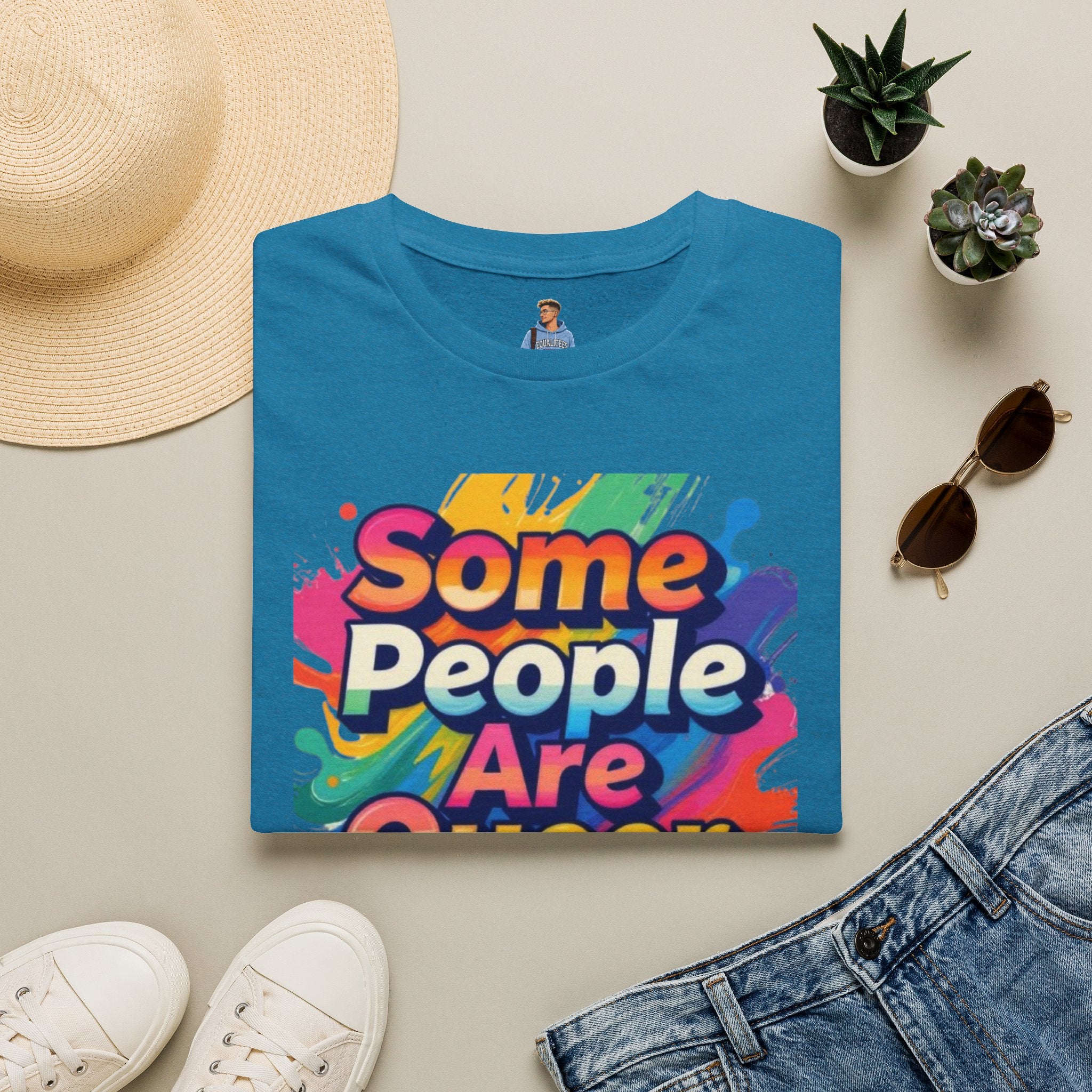 Some People Are Queer T-Shirt Rainbow Graphic