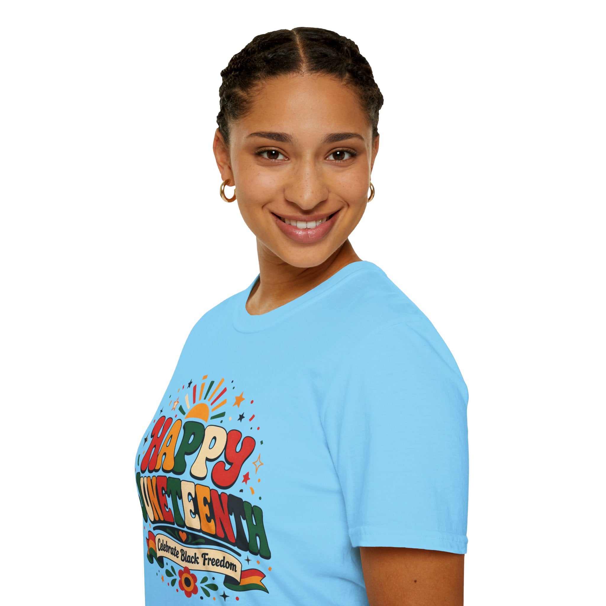 Juneteenth T-Shirt - "Happy Juneteenth" Retro Celebration Tee