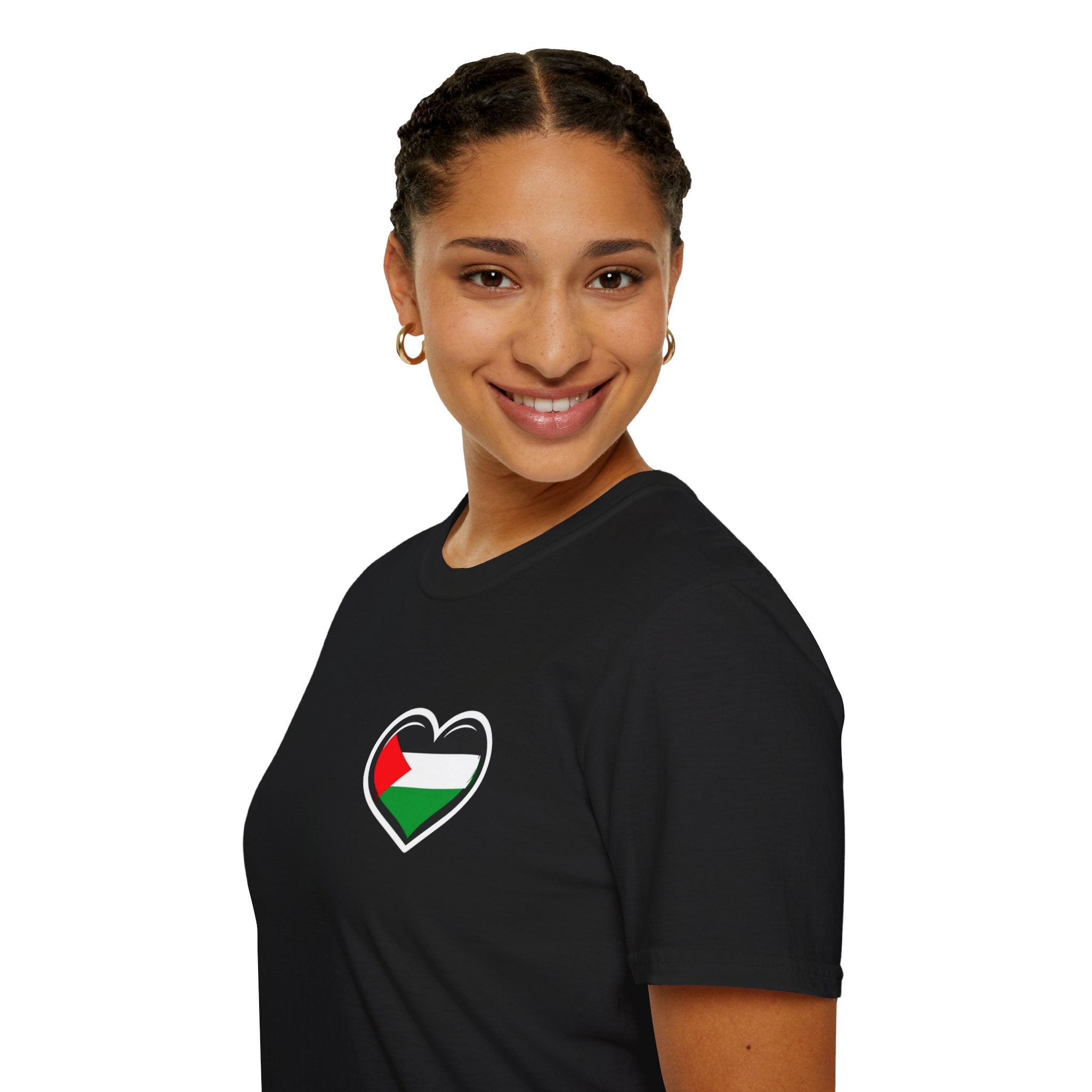 Camiseta unisex de estilo suave: "Apoya a Gaza y todos somos Palestina".