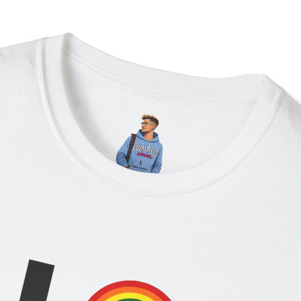 Vibrant LOVE Design for Pride Unisex Softstyle T-Shirt