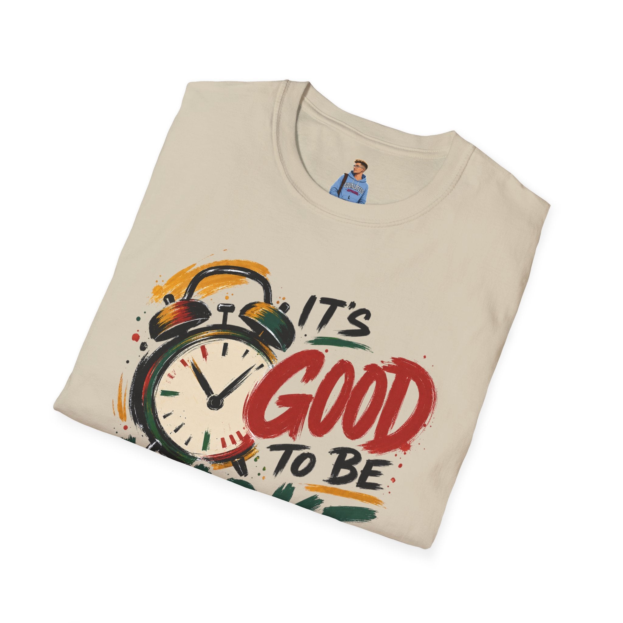 T-Shirt — "It's Good To Be Woke" Graphic Tee (Alarm Clock Design)