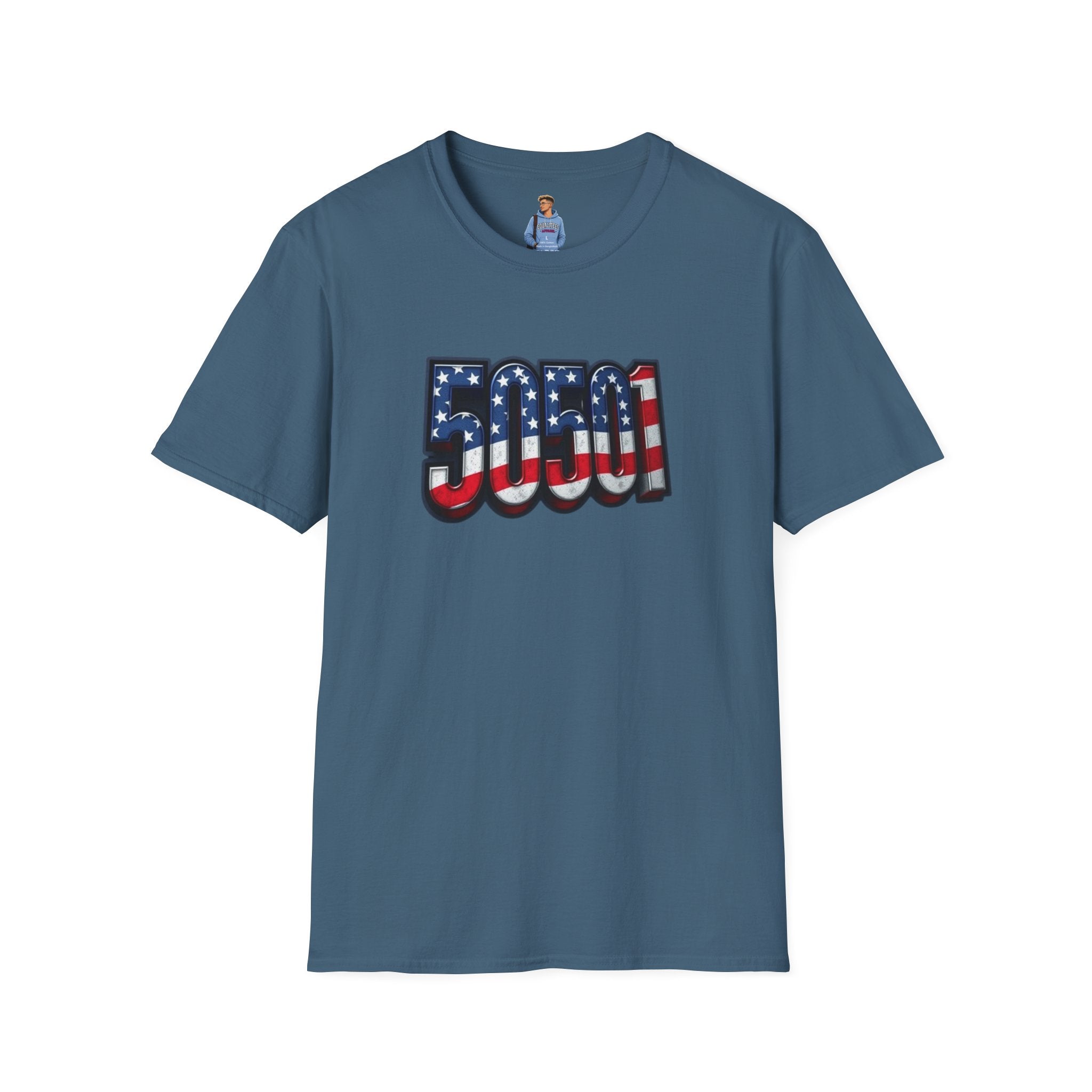 Camiseta unisex patriótica - 50501 "Nosotros, el pueblo, nos levantamos" - Diseño de la bandera estadounidense