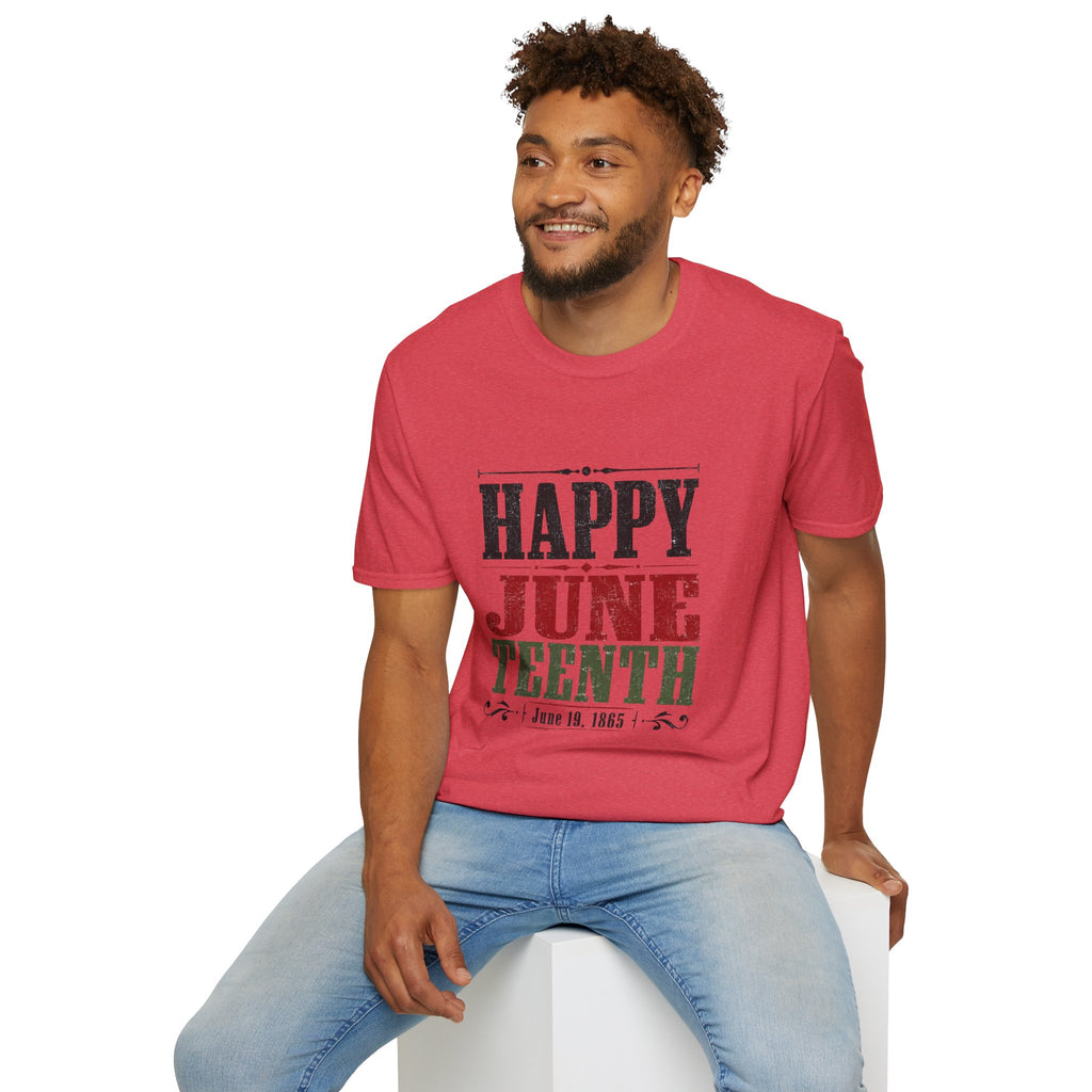 Juneteenth T-Shirt — "Happy Juneteenth" Celebration Tee
