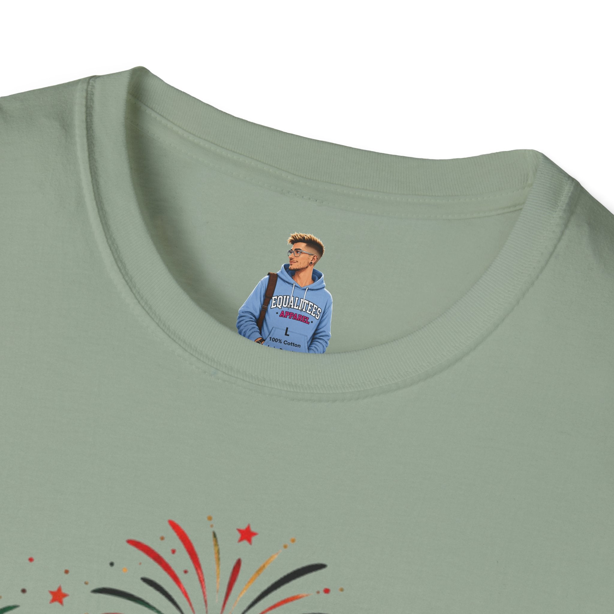 Juneteenth T-Shirt - "Happy Juneteenth" Fireworks Celebration Tee