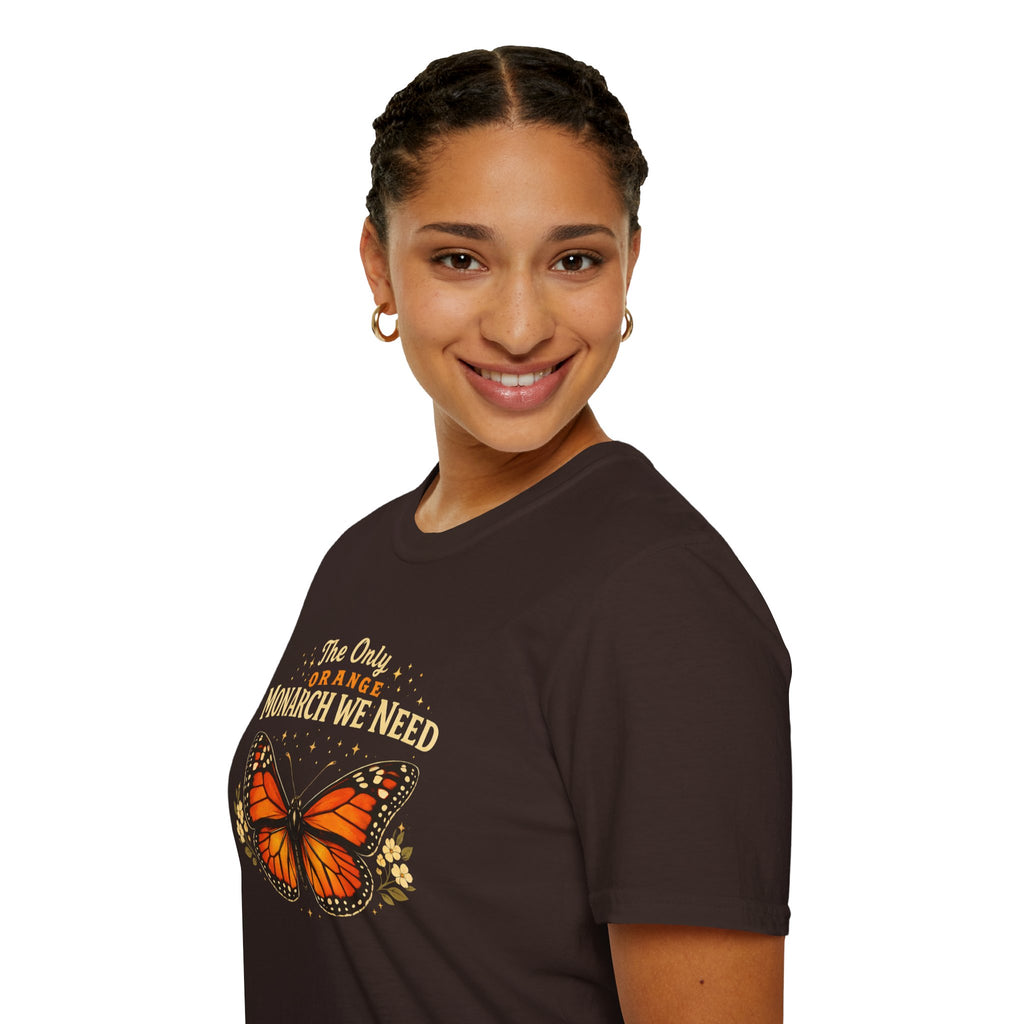 Monarch Butterfly T-Shirt — "The Only Orange Monarch We Need" No Kings Tee