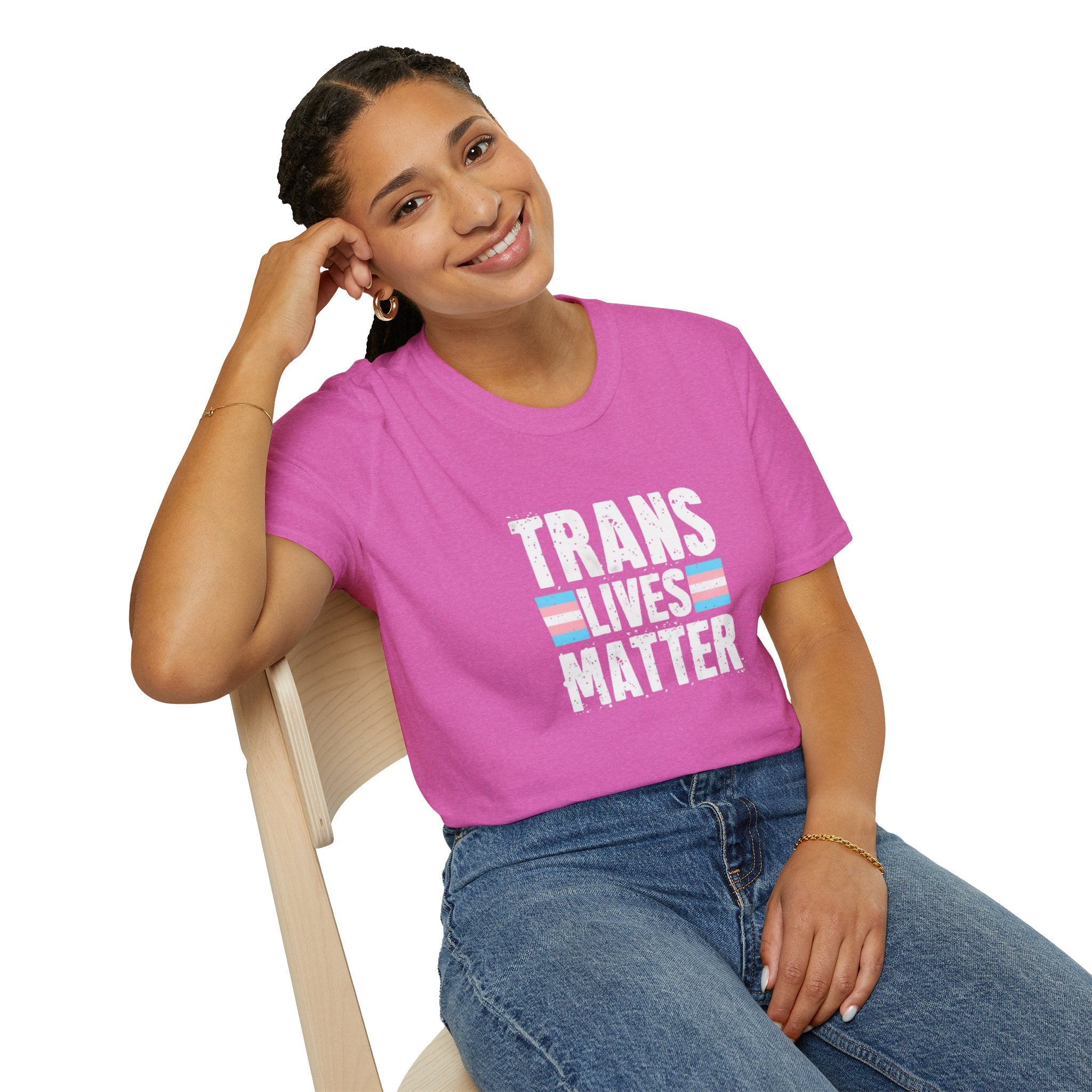 Trans Lives Matter Unisex Softstyle T-Shirt - Support LGBTQ+ Rights
