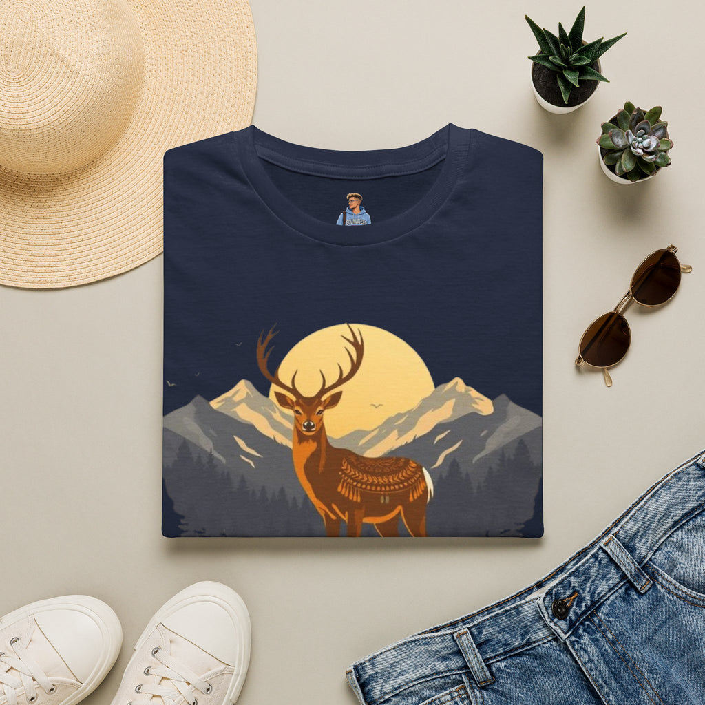 Mountain Sunset Deer Unisex Softstyle T-Shirt
