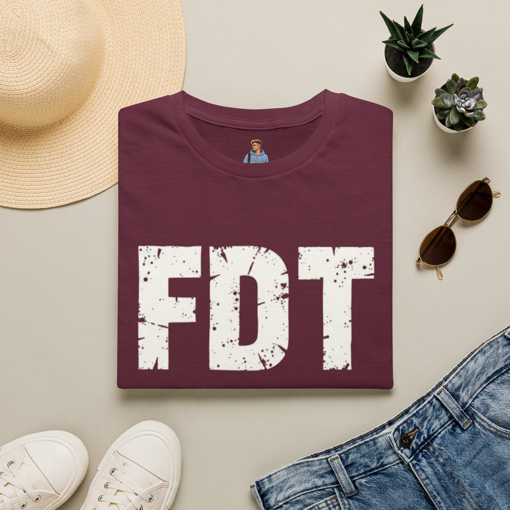 FDT Political Protest Distressed Graphic T-Shirt