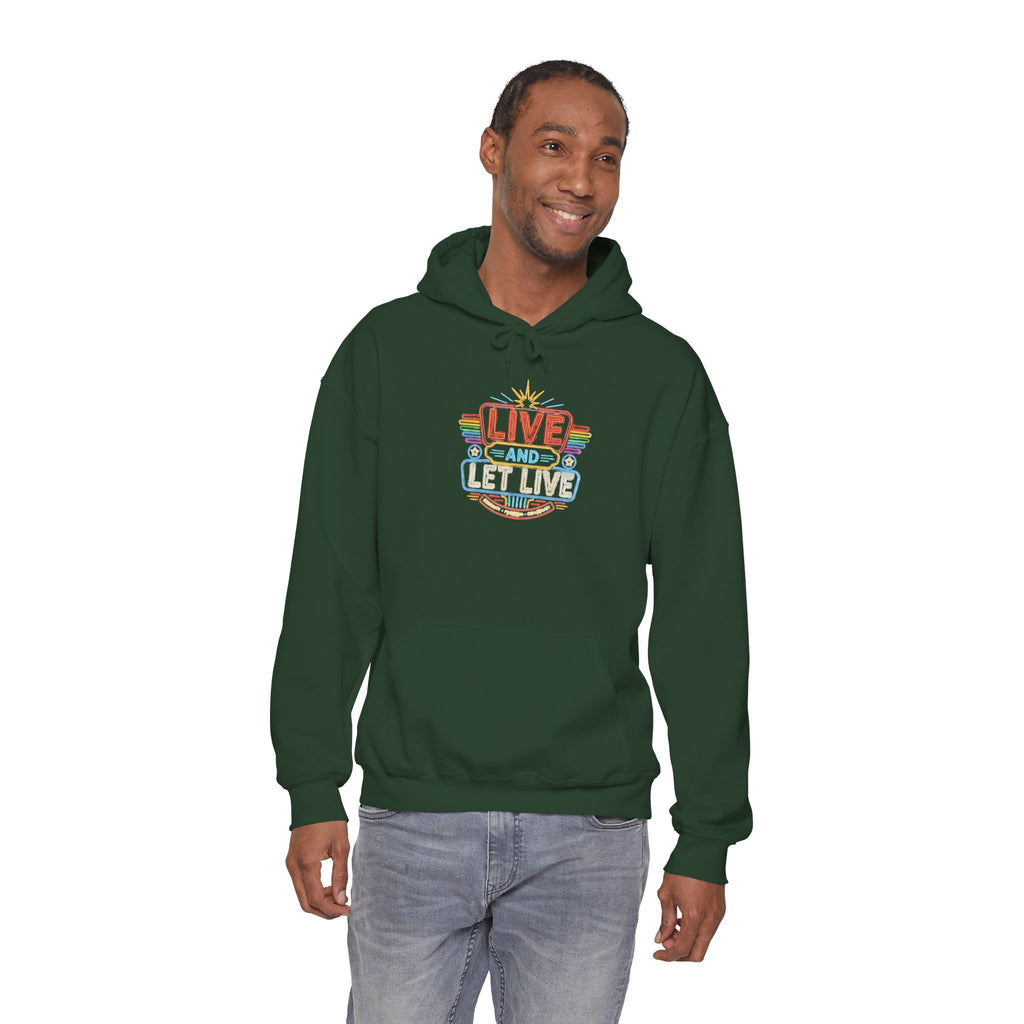 Live And Let Live Hoodie — Retro Peace Graphic Pullover