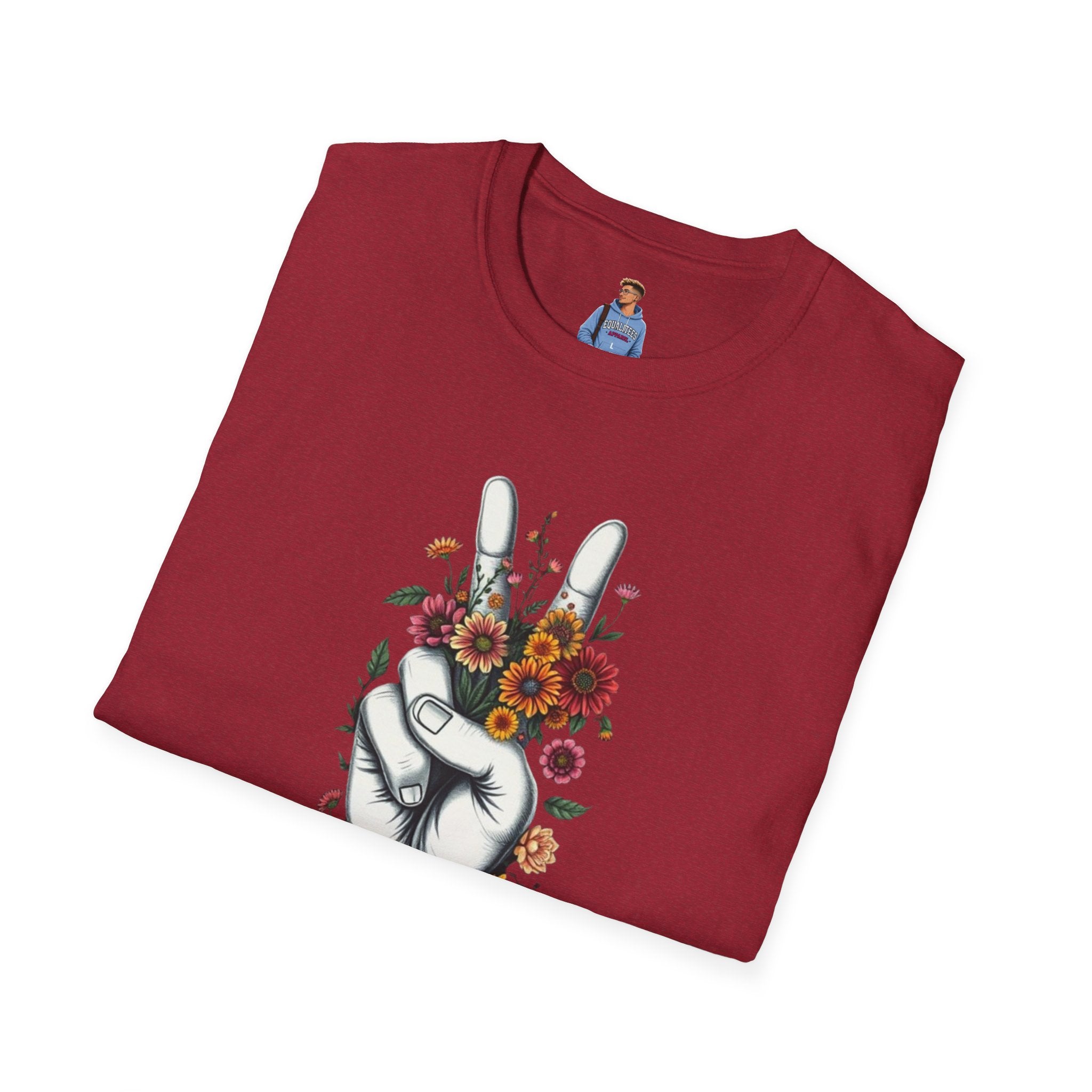 Camiseta unisex de estilo suave Grow Peace: inspiración boho, perfecta para festivales y uso diario