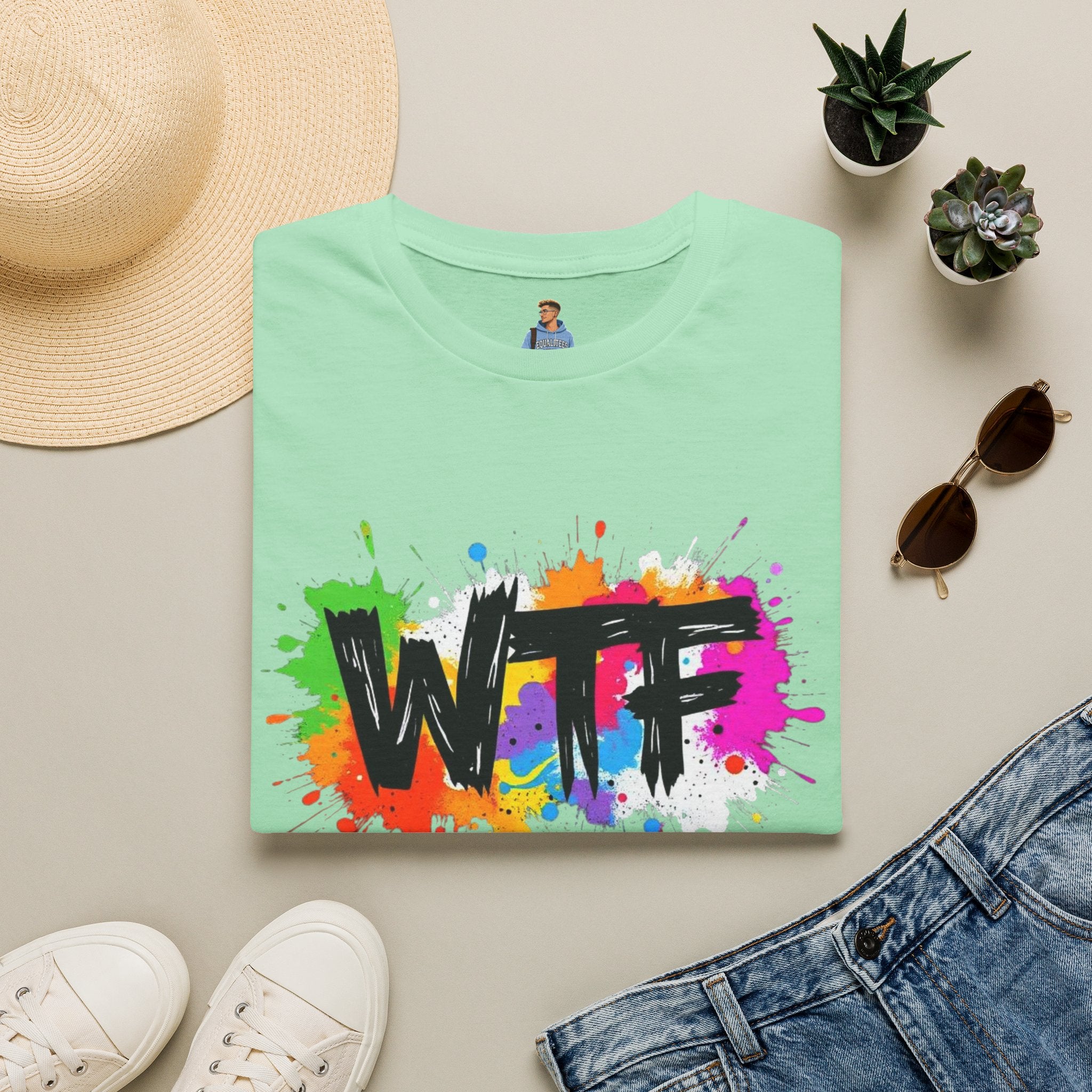 Bold Rainbow WTF Color Splash T-Shirt