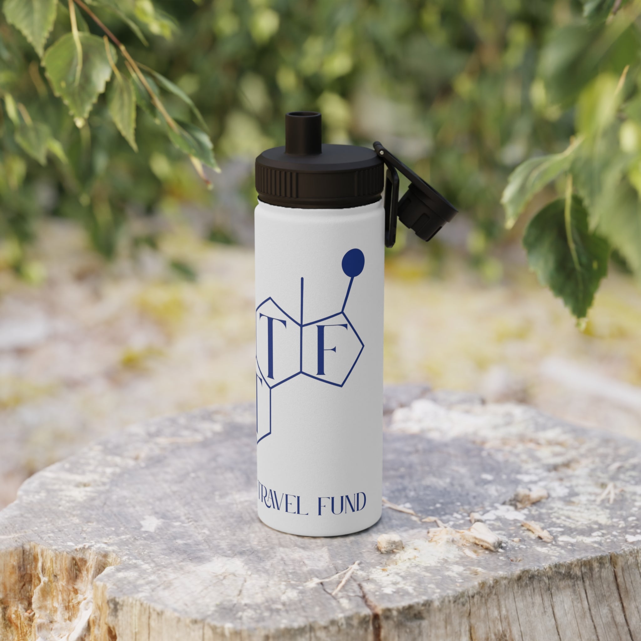 BTTF - Black Trans Travel Fund Logo Stainless Steel Sports Water Bottle