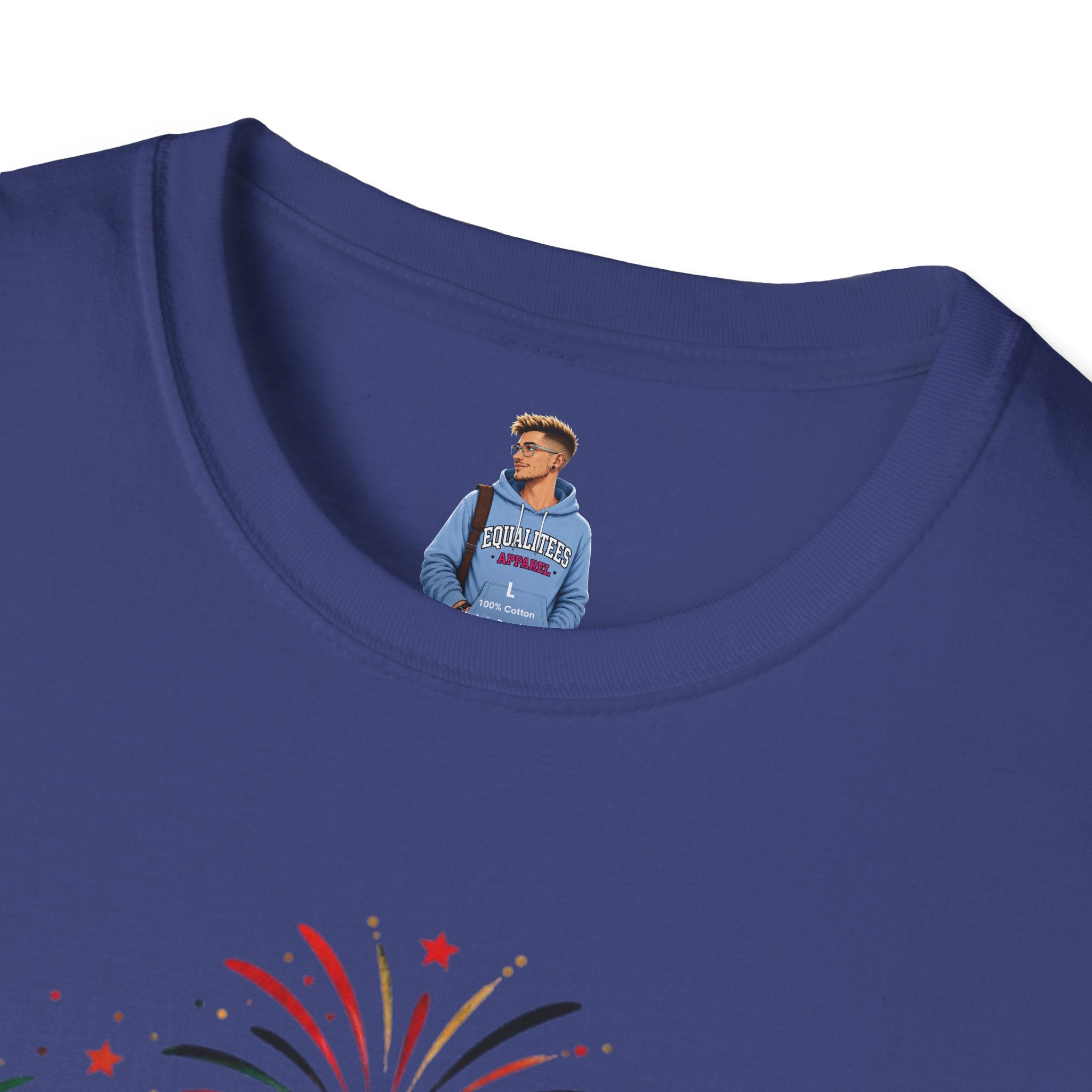 Juneteenth T-Shirt - "Happy Juneteenth" Fireworks Celebration Tee