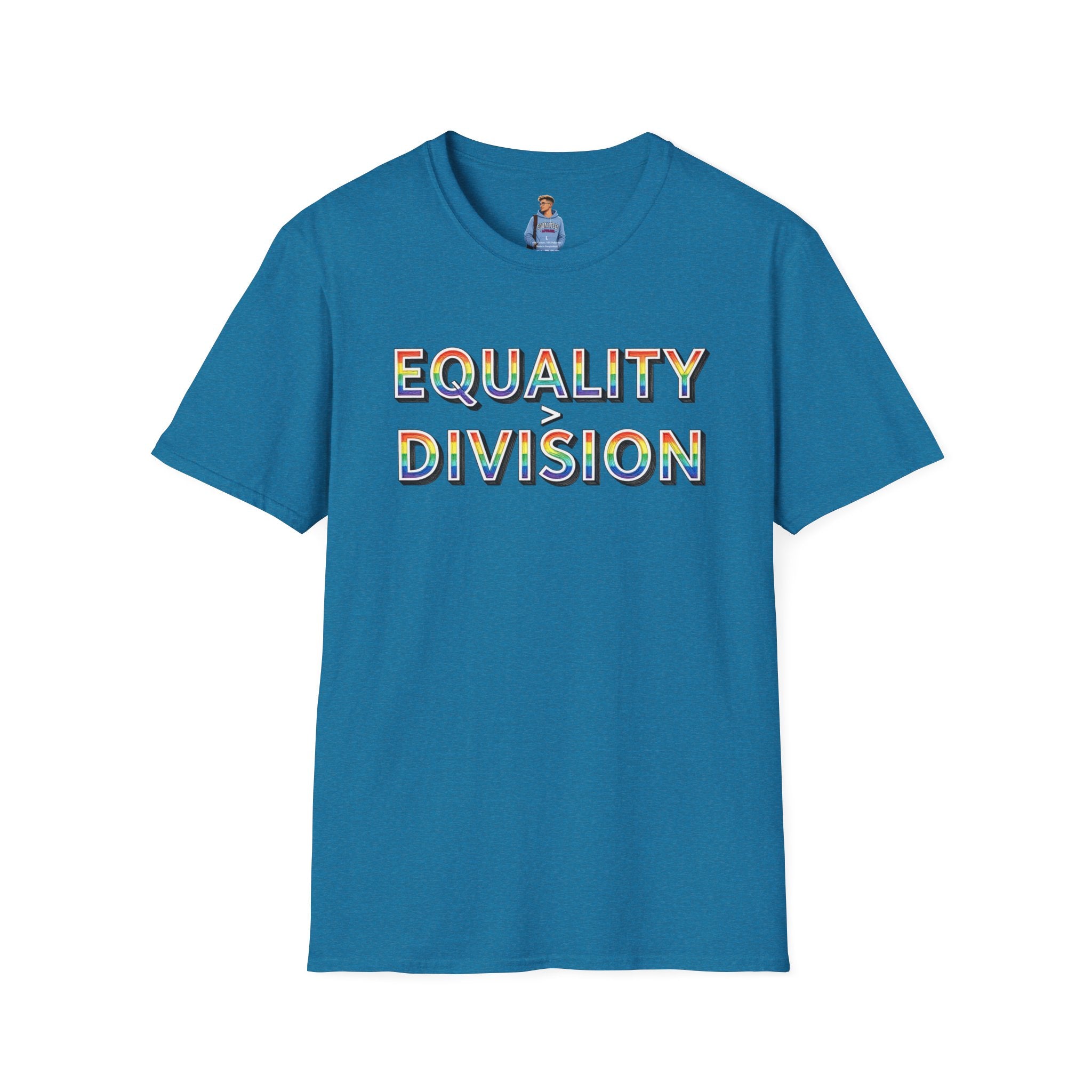 Equality is Greater Than Division T-Shirt — Rainbow Pride Graphic Tee