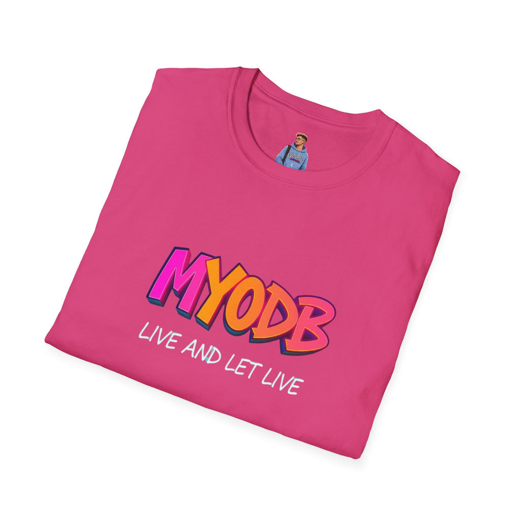 Camiseta MYODB "Vive y deja vivir" | Camiseta unisex de estilo suave | Ropa informal