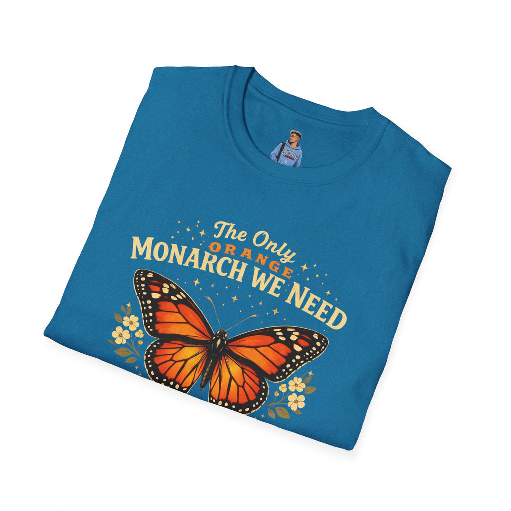 Monarch Butterfly T-Shirt — "The Only Orange Monarch We Need" No Kings Tee
