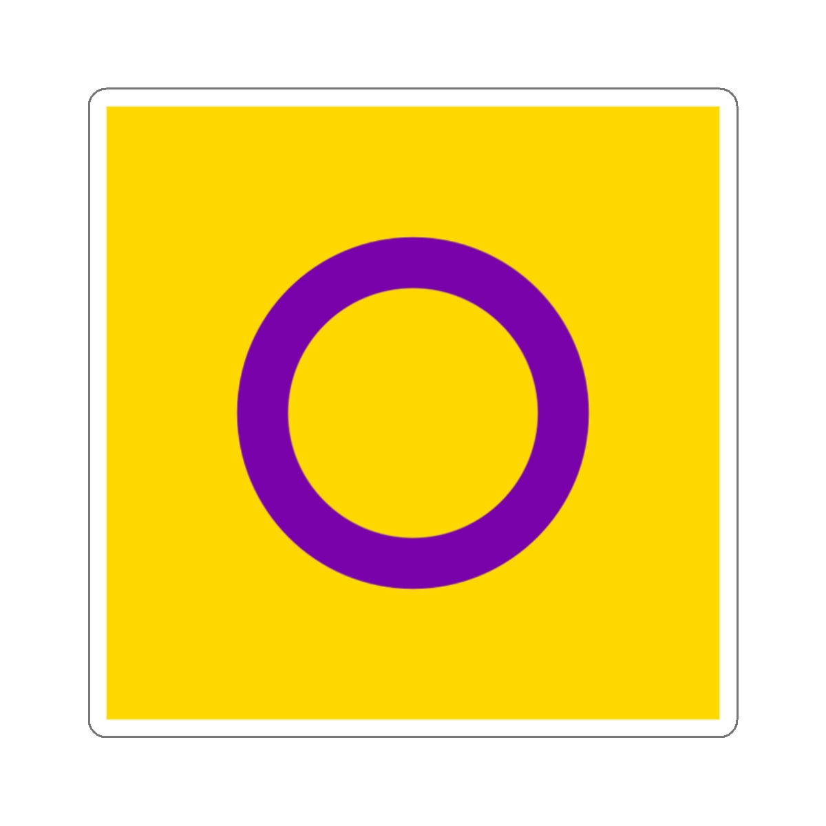 Intersex Pride Flag Die-Cut Sticker - EqualiTees.Me