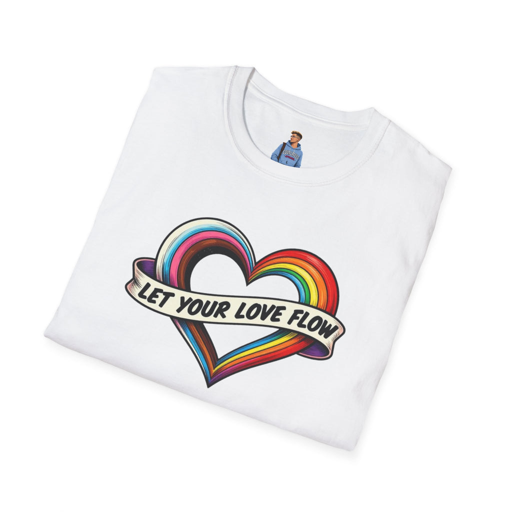 Let Your Love Flow Rainbow Heart T-Shirt