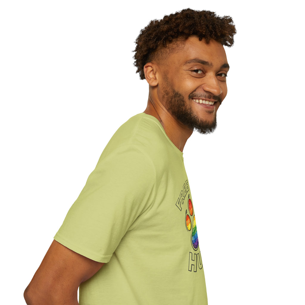 Free Bear Hugs Rainbow Paw T-Shirt
