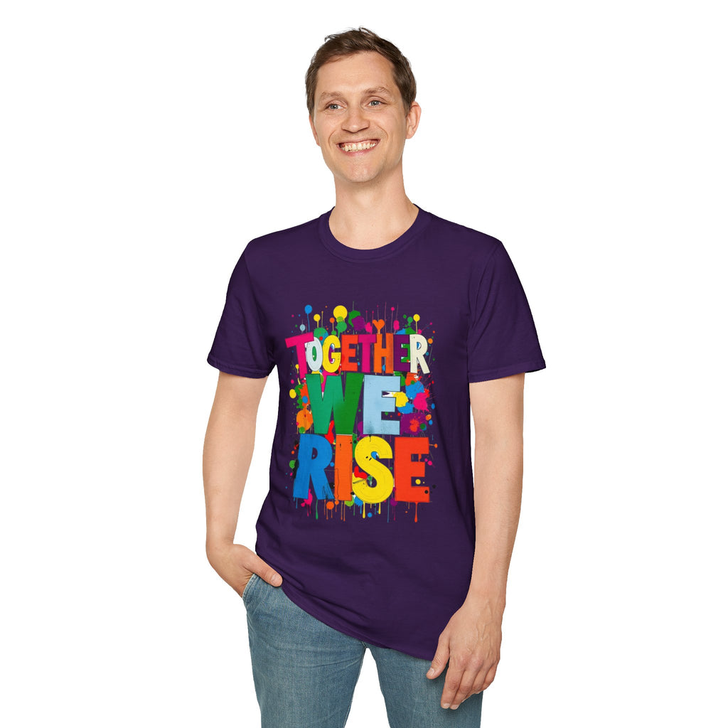 Juntos nos levantamos Camiseta unisex de estilo suave