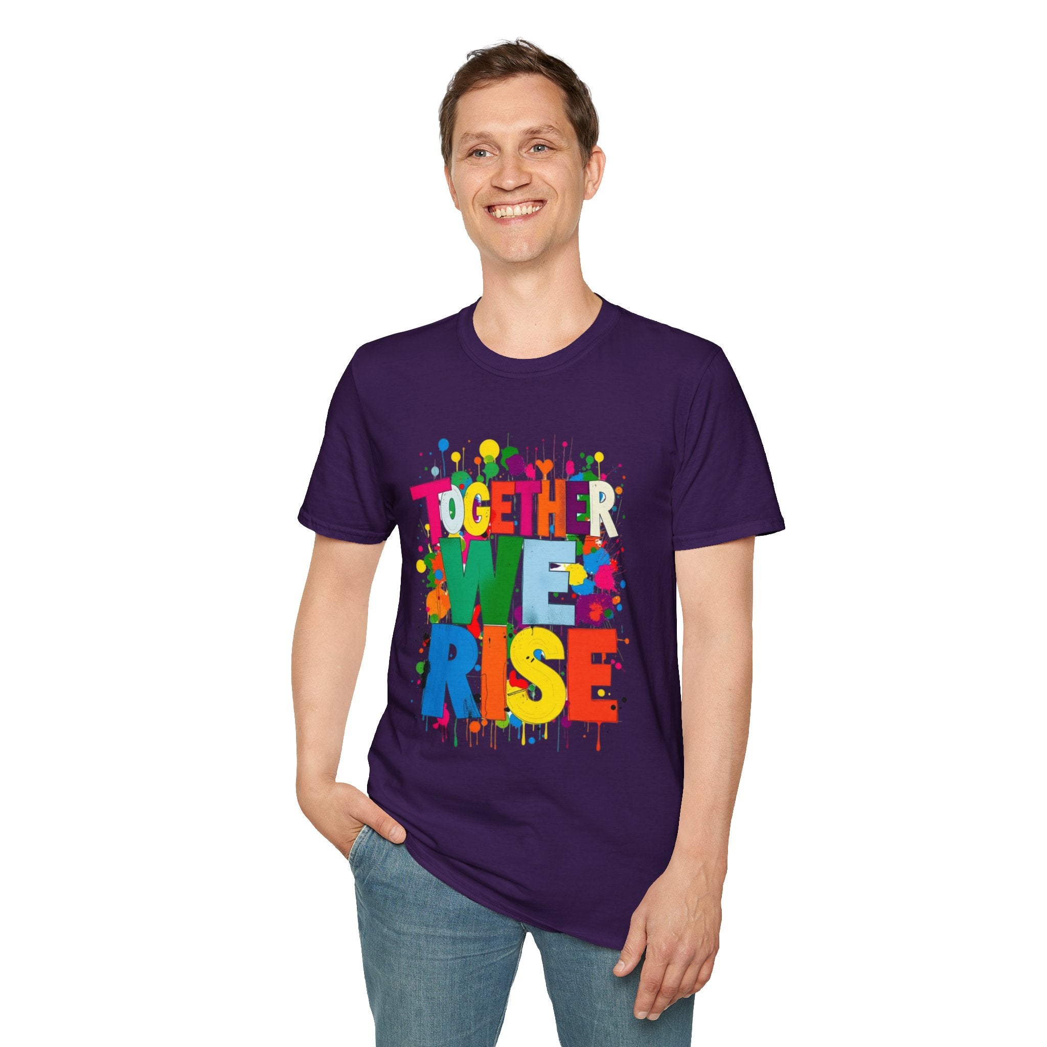 Juntos nos levantamos Camiseta unisex de estilo suave