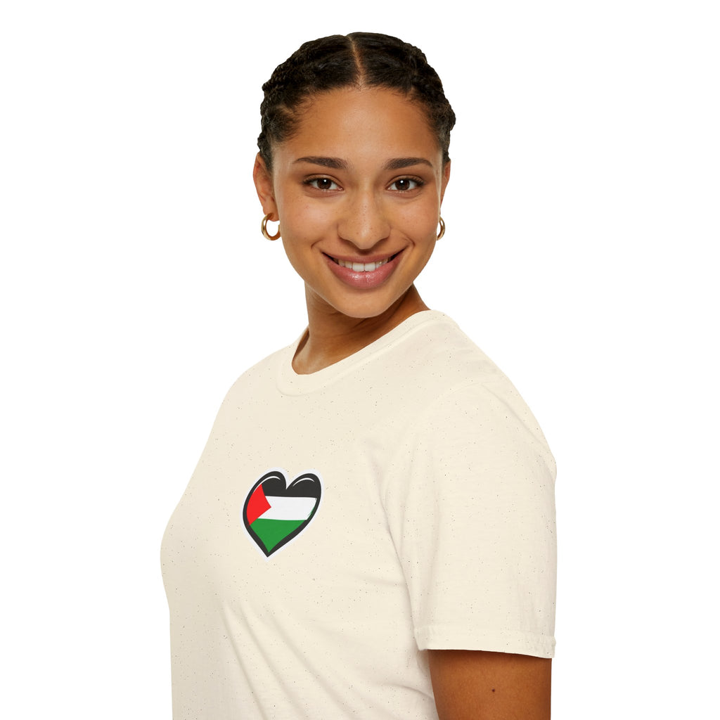 Camiseta unisex de estilo suave: "Apoya a Gaza y todos somos Palestina".