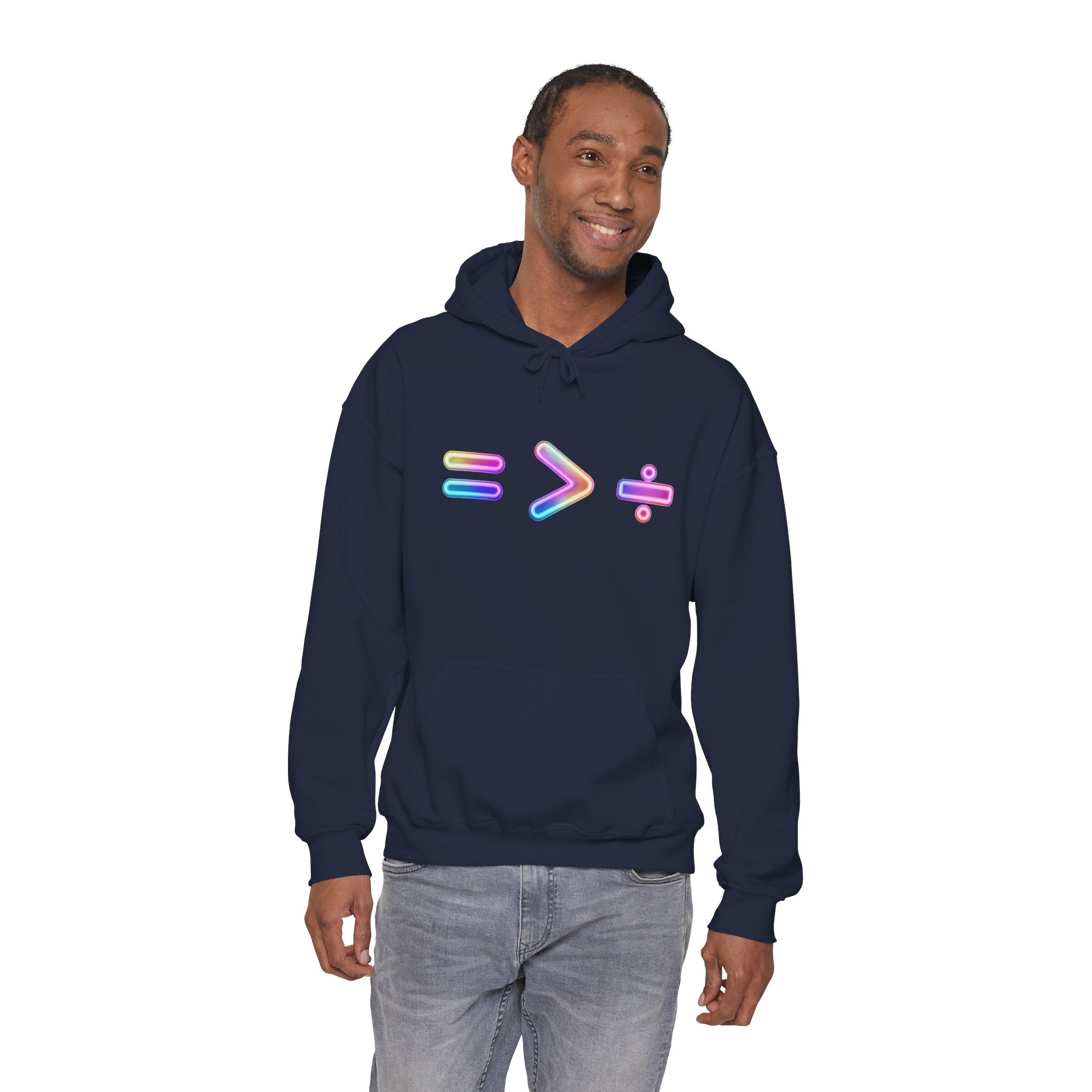 Equality is Greater than Division Neon Style Pullover Hoodie