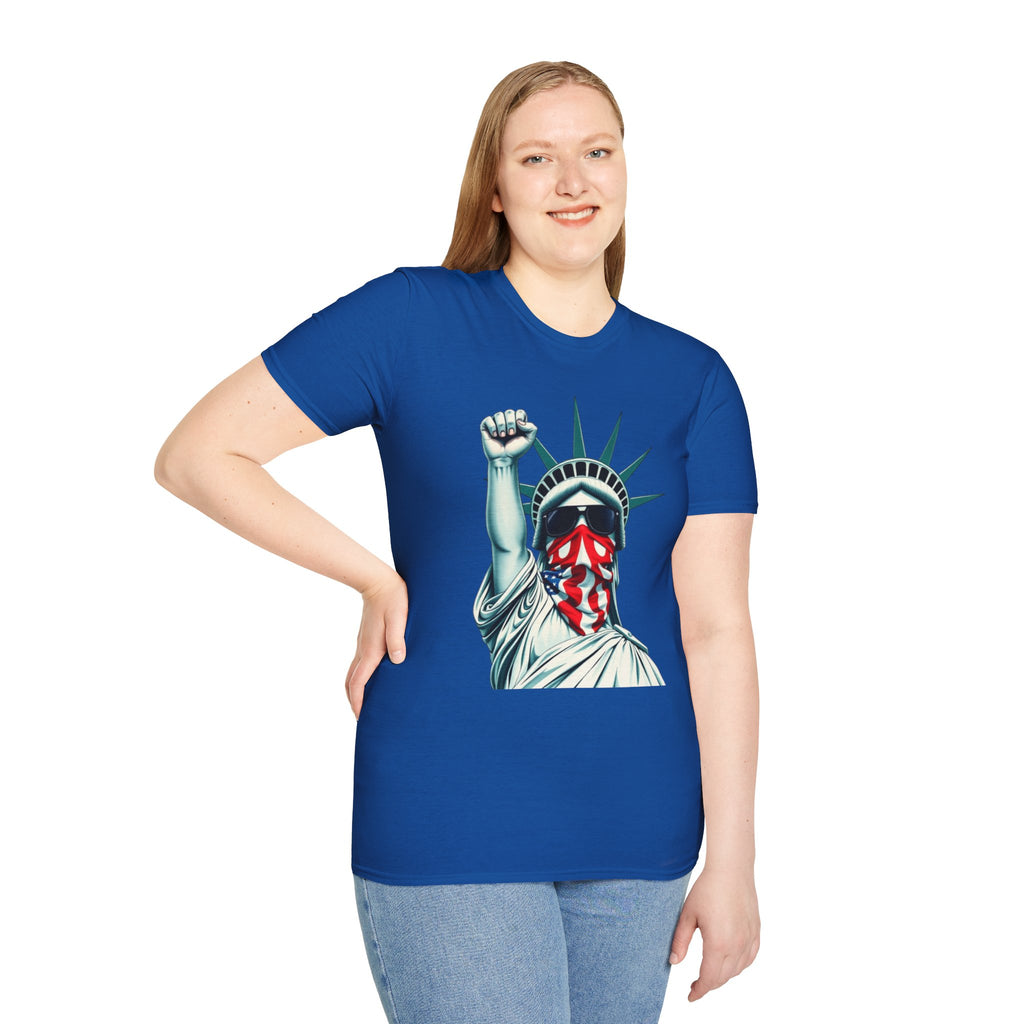 Resist - Patriotic Statue of Liberty T-Shirt - Unisex Softstyle Tee