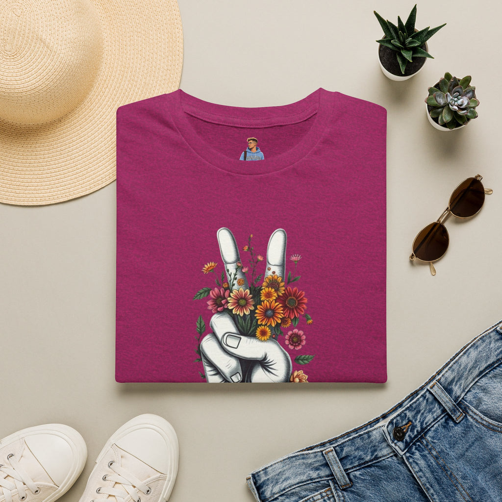 Camiseta unisex de estilo suave Grow Peace: inspiración boho, perfecta para festivales y uso diario