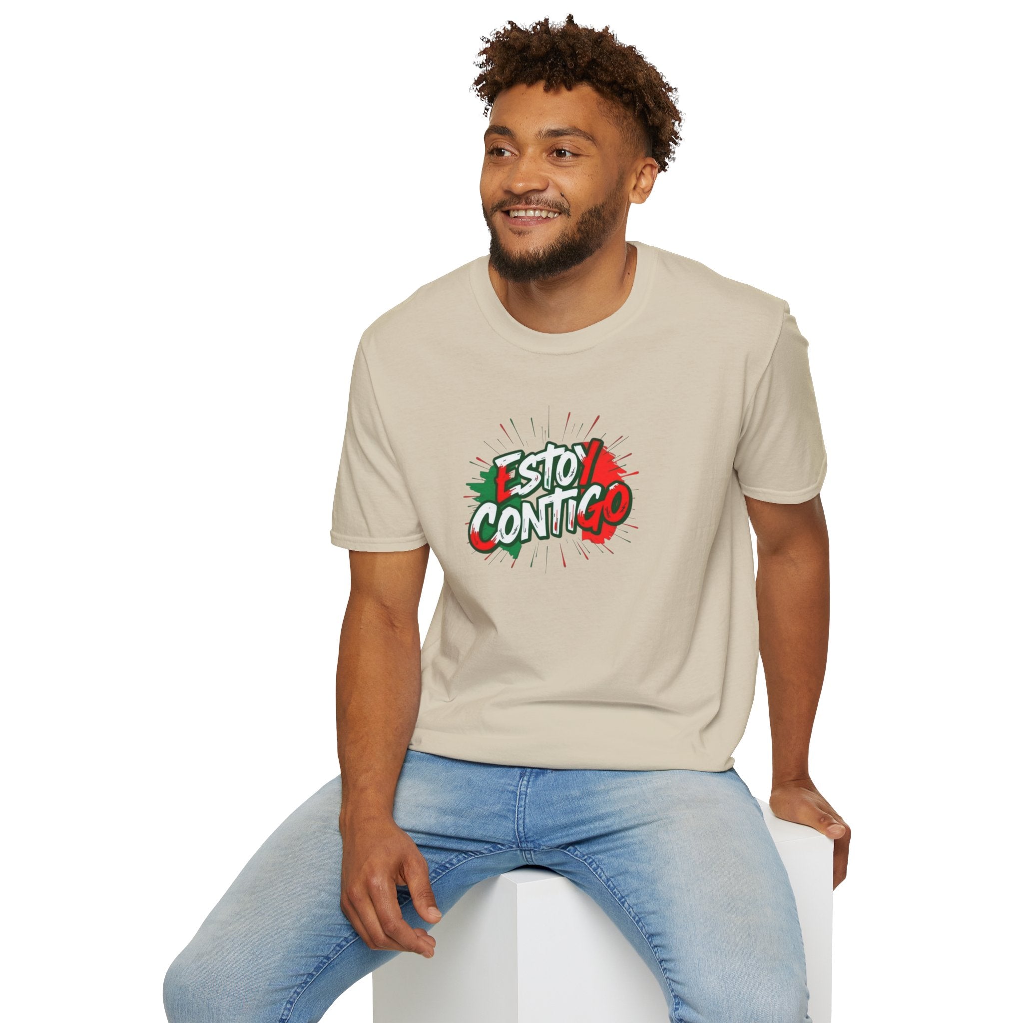 Estoy Contigo (I Am With You) Los inmigrantes hacen grande a Estados Unidos Camiseta unisex de estilo suave Camiseta clásica de protesta
