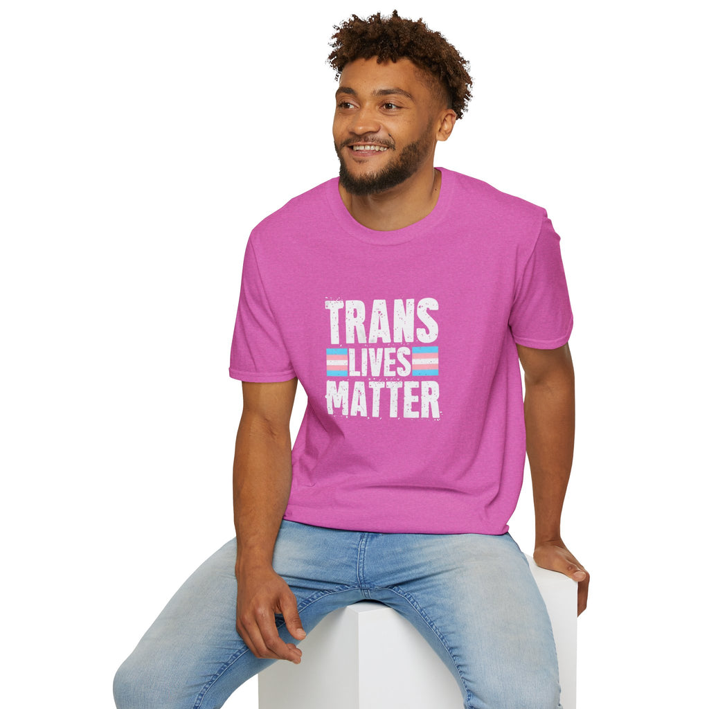 Trans Lives Matter Unisex Softstyle T-Shirt - Support LGBTQ+ Rights