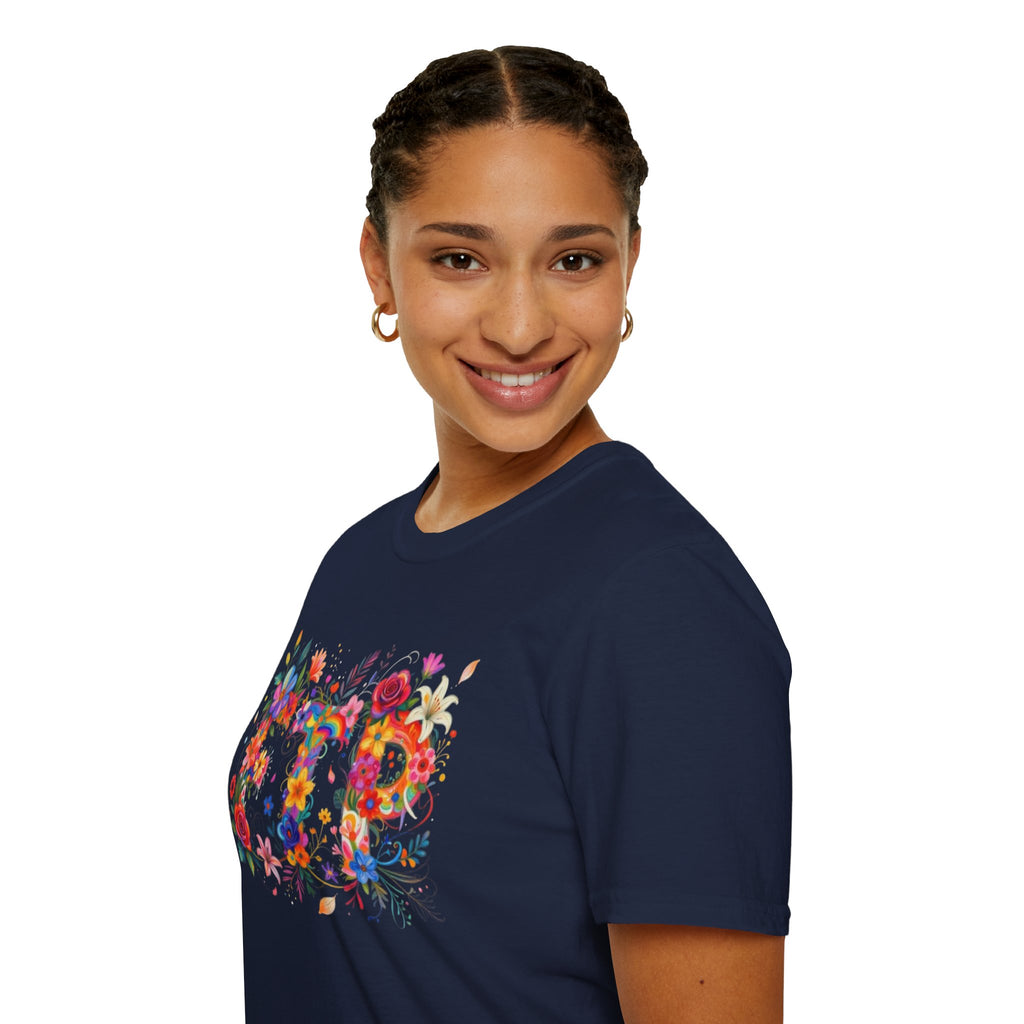 Floral 'FTP' Graphic T-Shirt