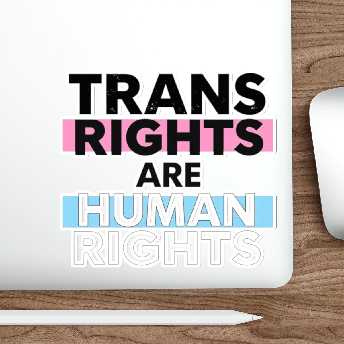 Die-Cut Stickers - TRANS RIGHTS ARE HUMAN RIGHTS - EqualiTees.Me