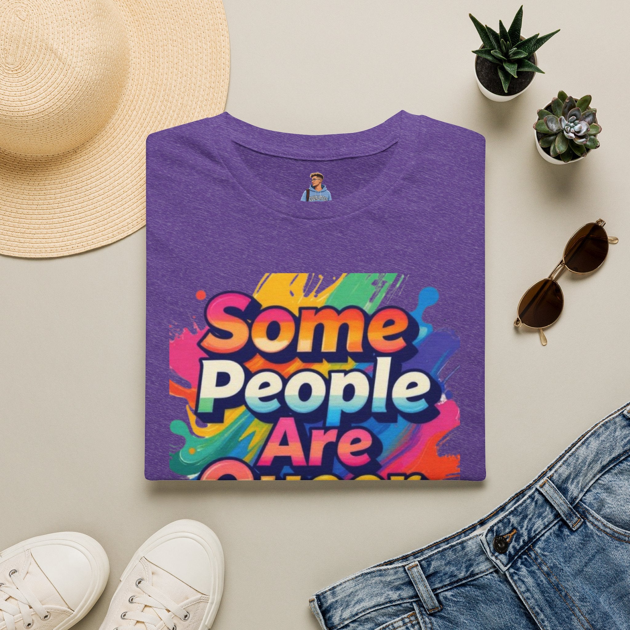 Some People Are Queer T-Shirt Rainbow Graphic