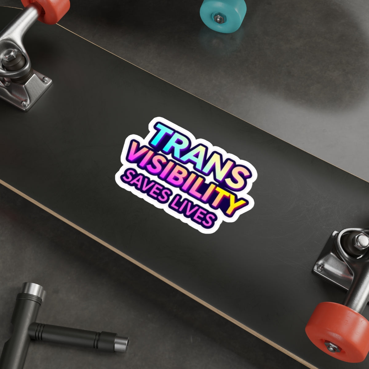 Die-Cut Stickers - TRANS VISIBILITY SAVES LIVES - EqualiTees.Me