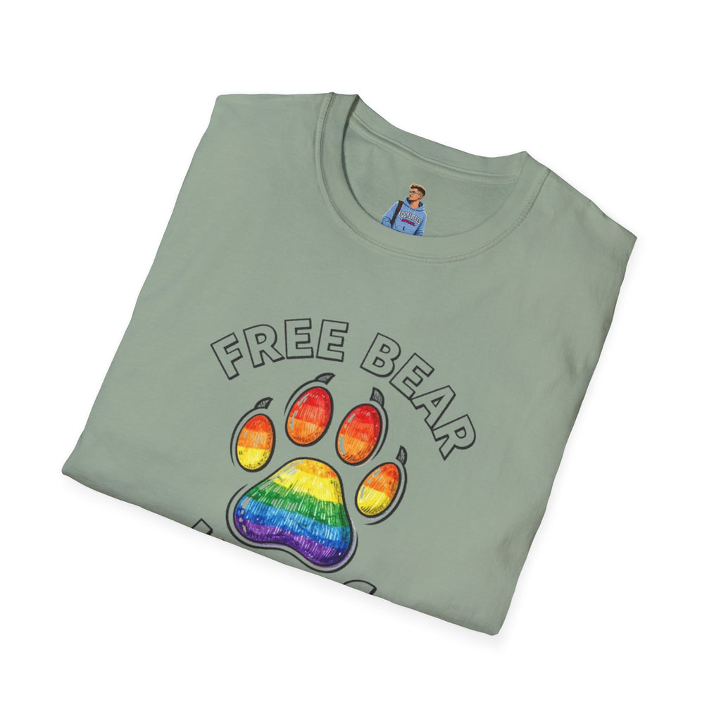 Free Bear Hugs Rainbow Paw T-Shirt