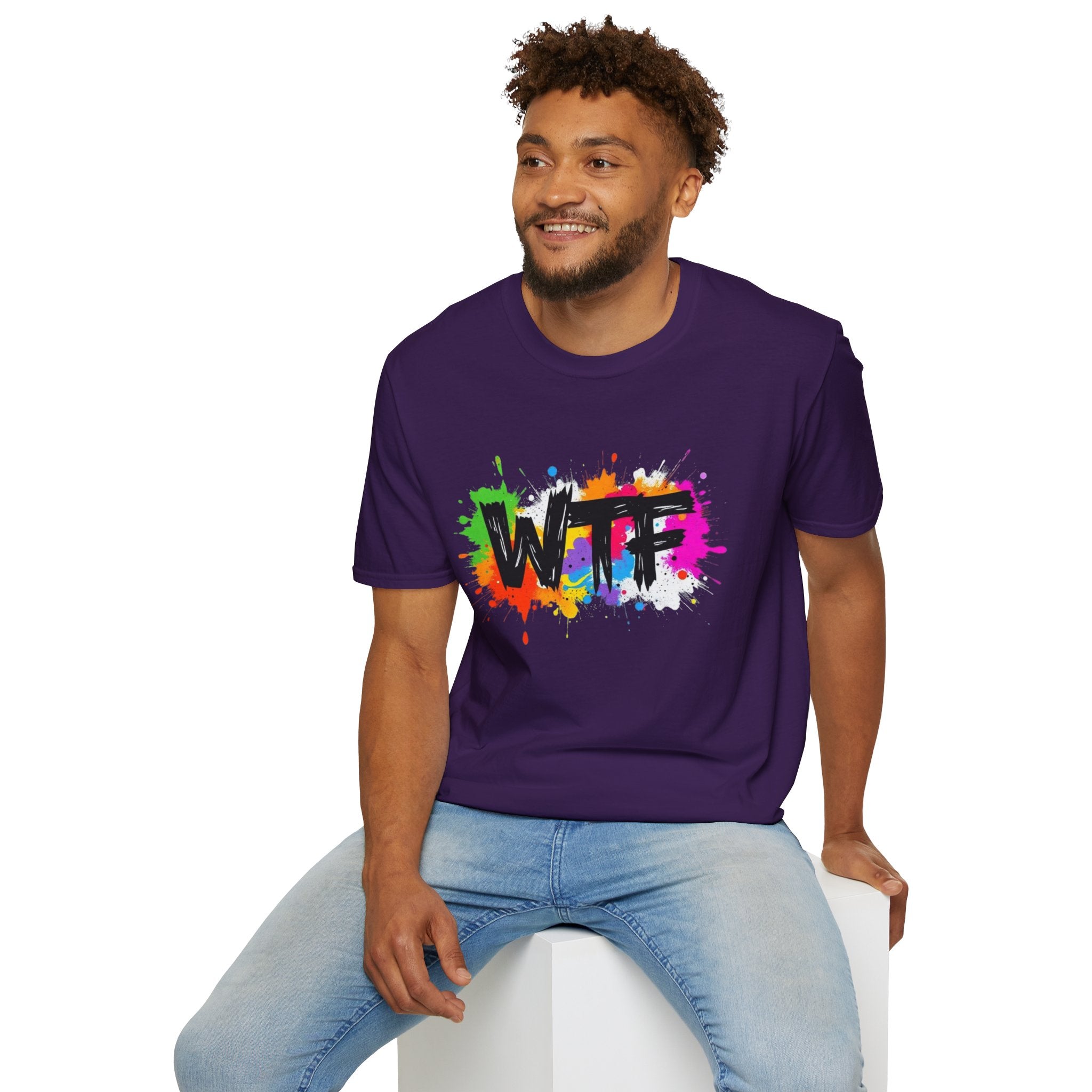 Bold Rainbow WTF Color Splash T-Shirt