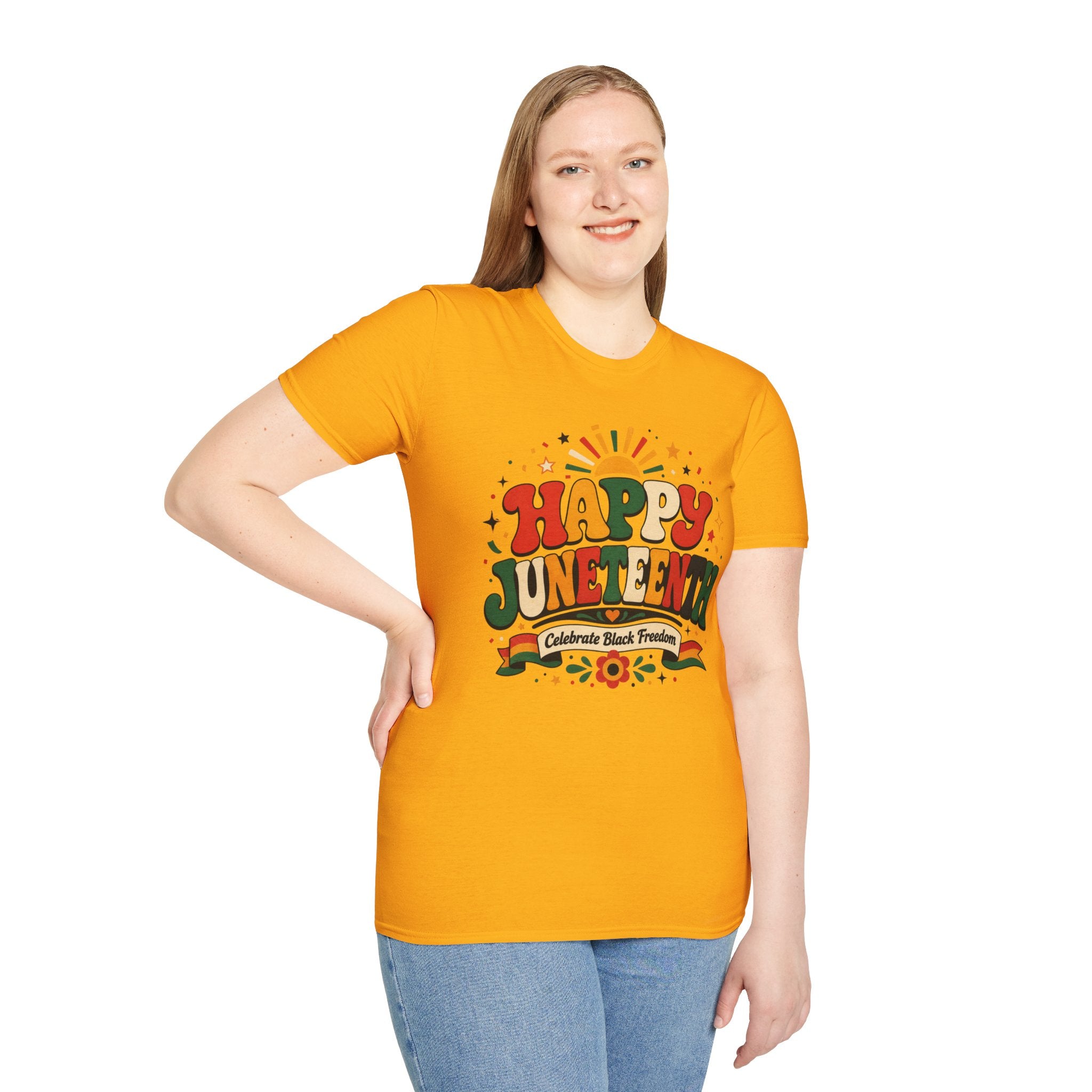 Juneteenth T-Shirt - "Happy Juneteenth" Retro Celebration Tee