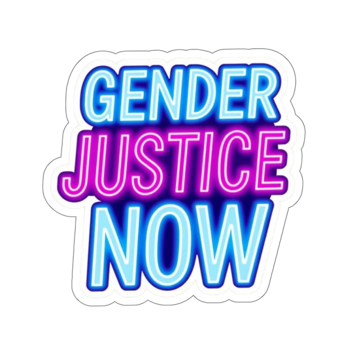 Die-Cut Stickers - GENDER JUSTICE NOW - EqualiTees.Me