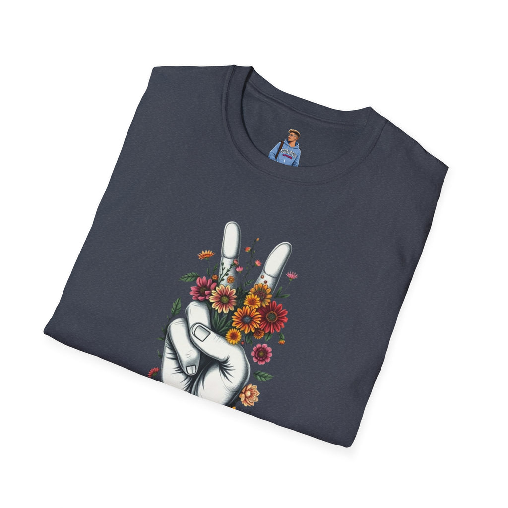 Camiseta unisex de estilo suave Grow Peace: inspiración boho, perfecta para festivales y uso diario