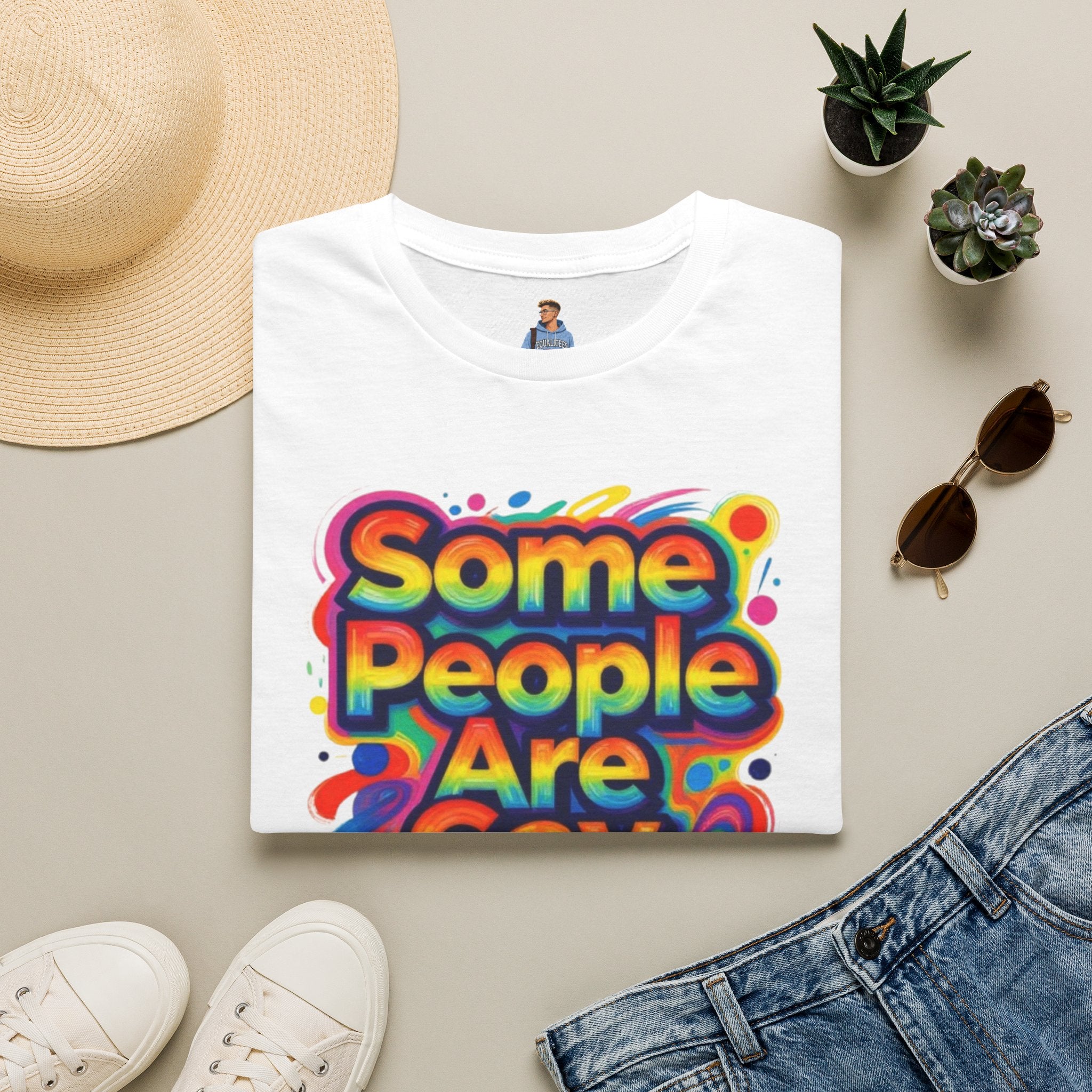 Some People Are Gay Get Over It T-Shirt — Rainbow Pride Statement Tee