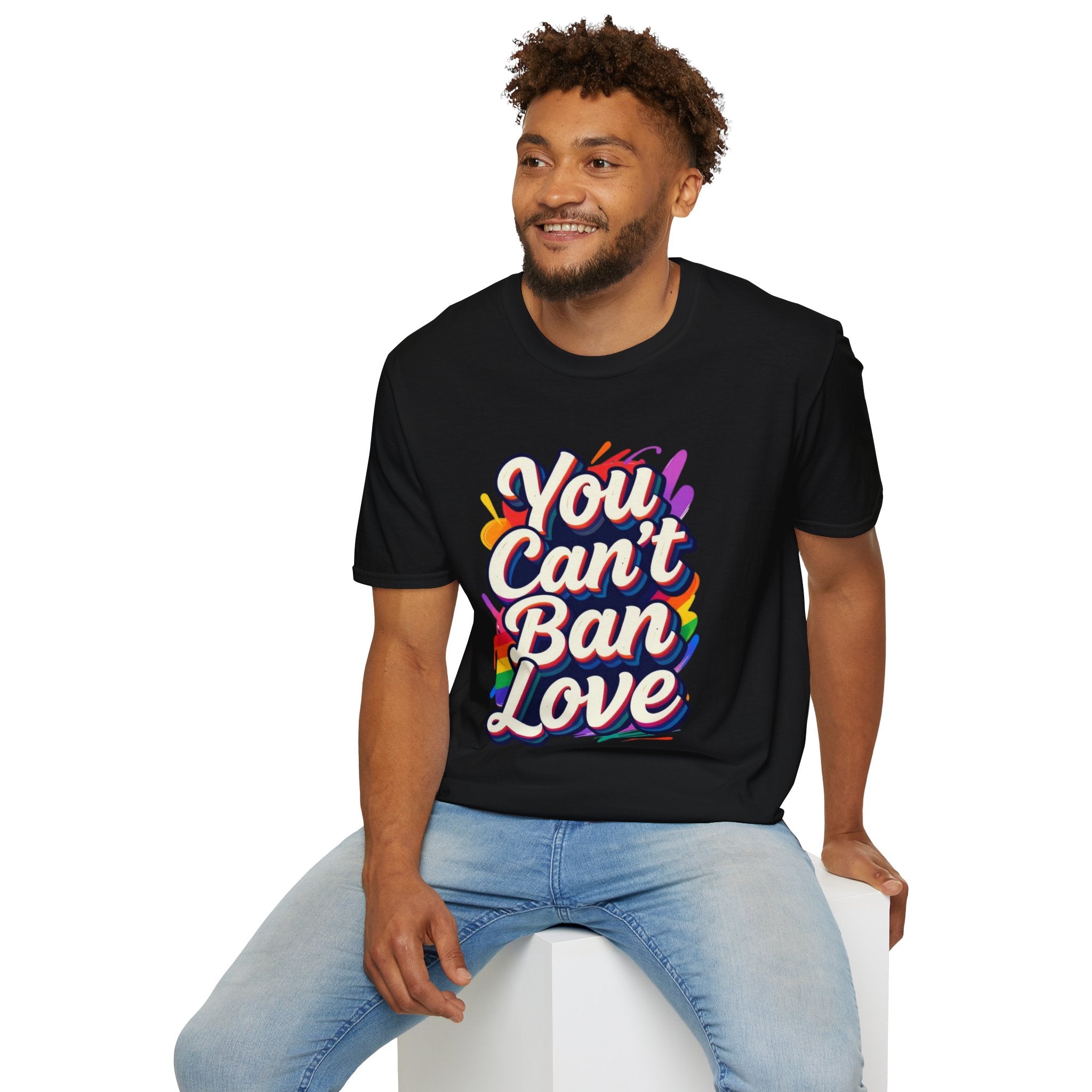You Can't Ban Love T‑Shirt — Rainbow LGBTQ+ Pride Graphic Tee