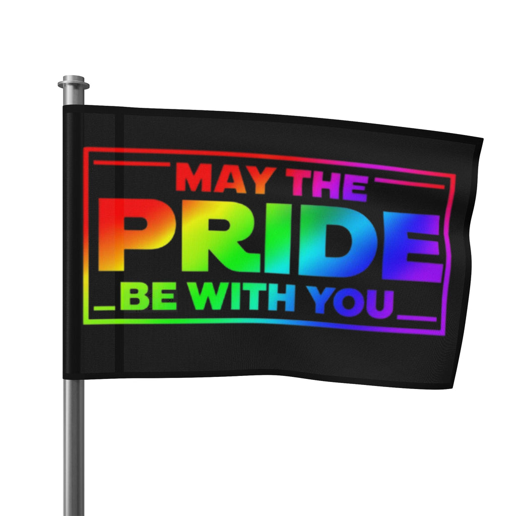 May the Pride Be With You Flag - Aesthetic LGBTQ+ Banner for Celebration & Home Decor - EqualiTees.Me