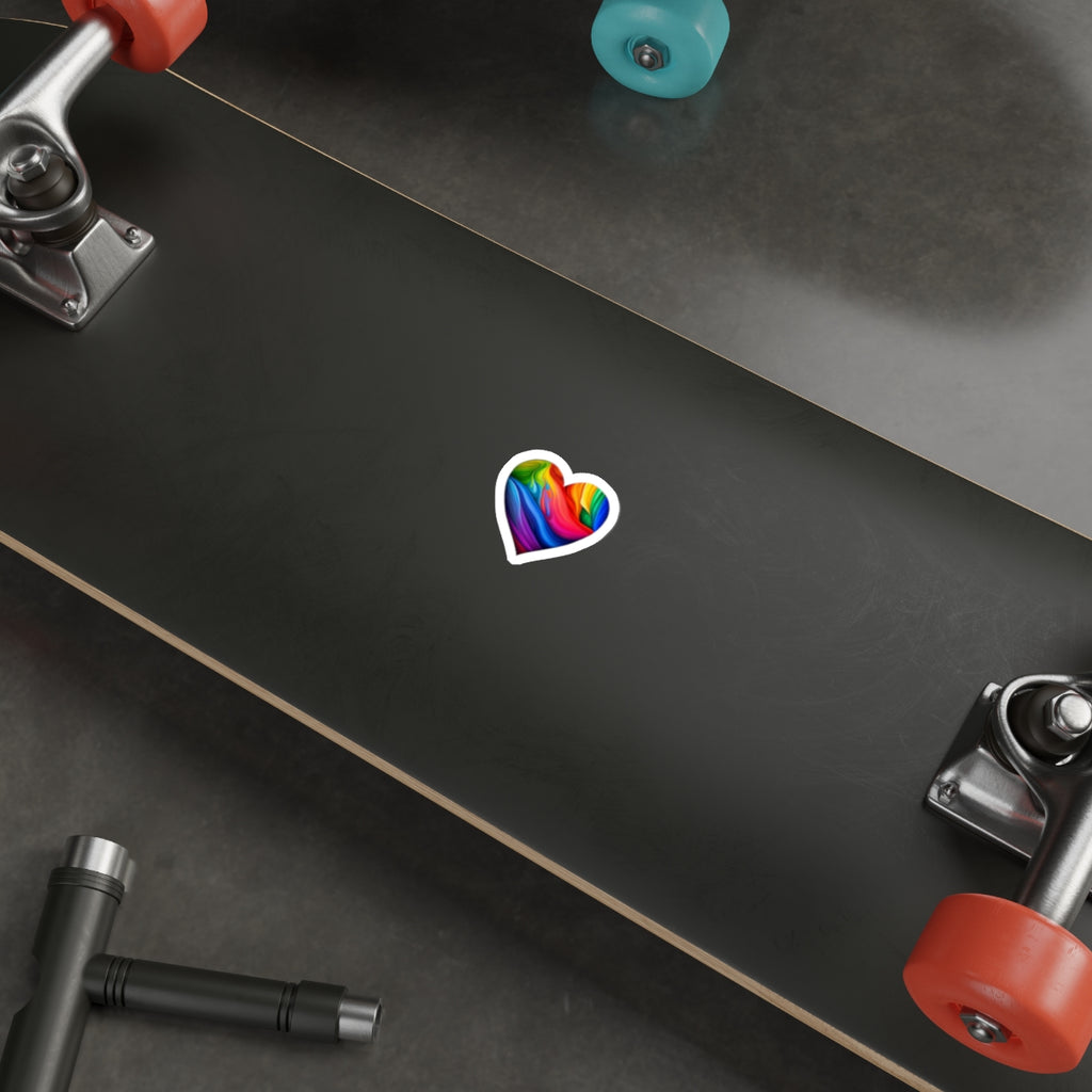 Die-Cut Stickers - Rainbow Heart - EqualiTees.Me