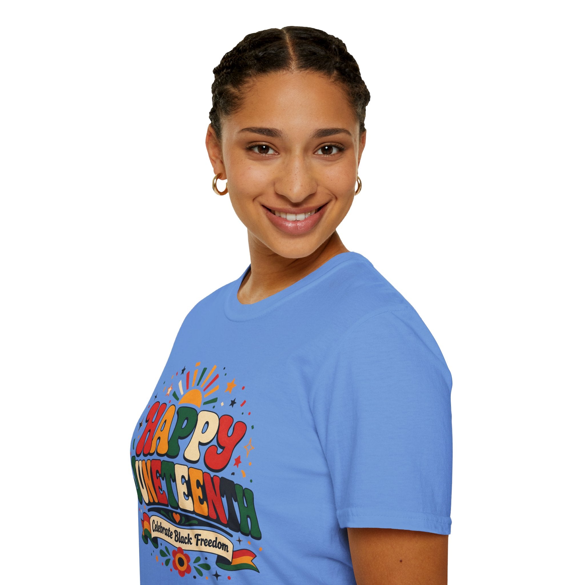 Juneteenth T-Shirt - "Happy Juneteenth" Retro Celebration Tee