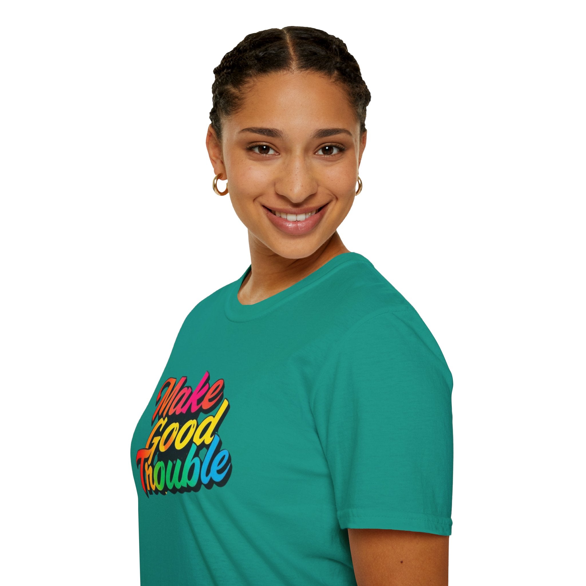 Make Good Trouble' Rainbow T-Shirt