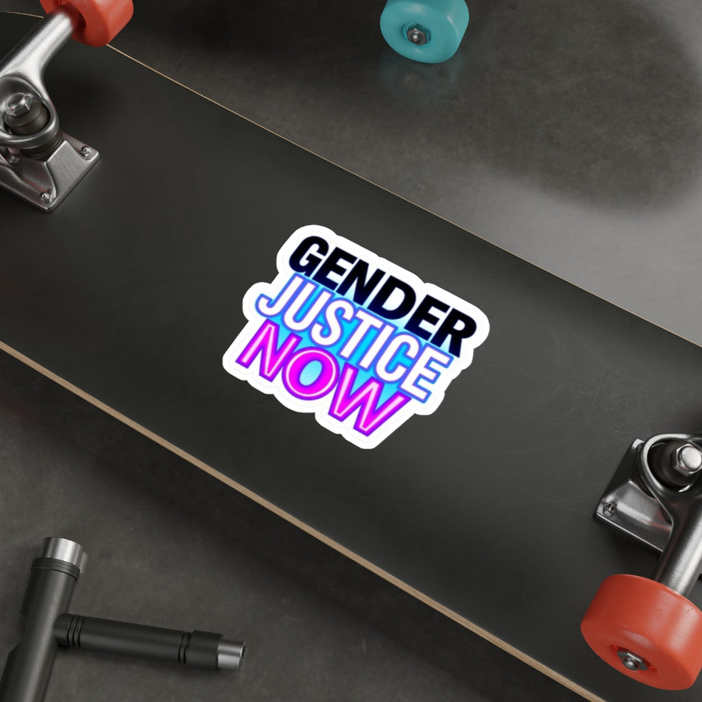 Die-Cut Stickers - GENDER JUSTICE NOW - EqualiTees.Me